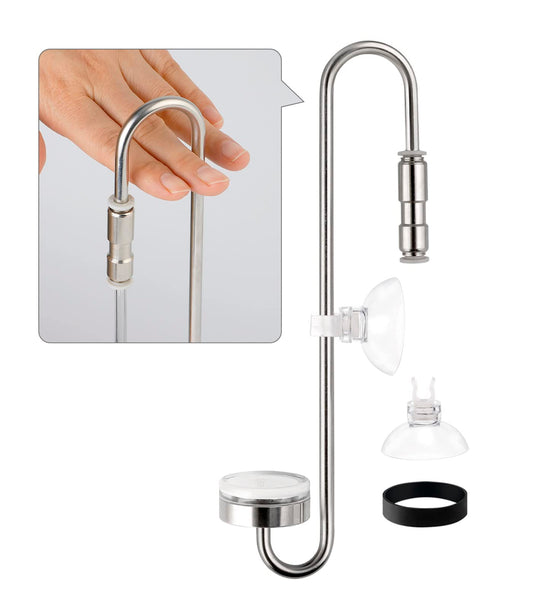 Clscea Aquarium Stainless Steel CO2 Diffuser Widen Hook, DCW300-25