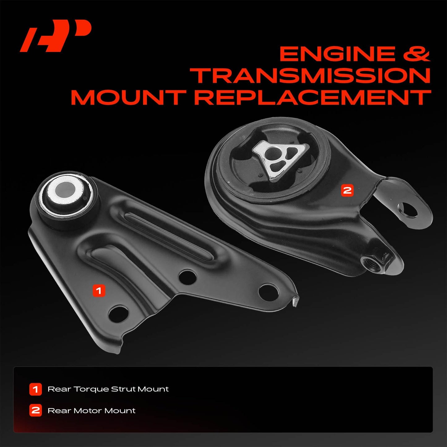 A-Premium 2PCS Engine Motor Mount and Torque Strut Mount Set Compatible with Mazda 3 2004-2013, 5 2006-2010/2012-2015, 3 Sport 2009-2013, Automatic Transmission