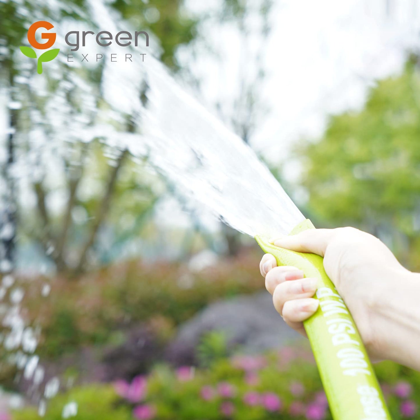 Green Expert 1-1/2" ID PVC Lay-Flat Discharge Hose Heavy Duty for Pump Draining Pool Filter Backwash Garden Pond Flooded House Water Disposal, 50 Feet Length with Steel Clamp Kit