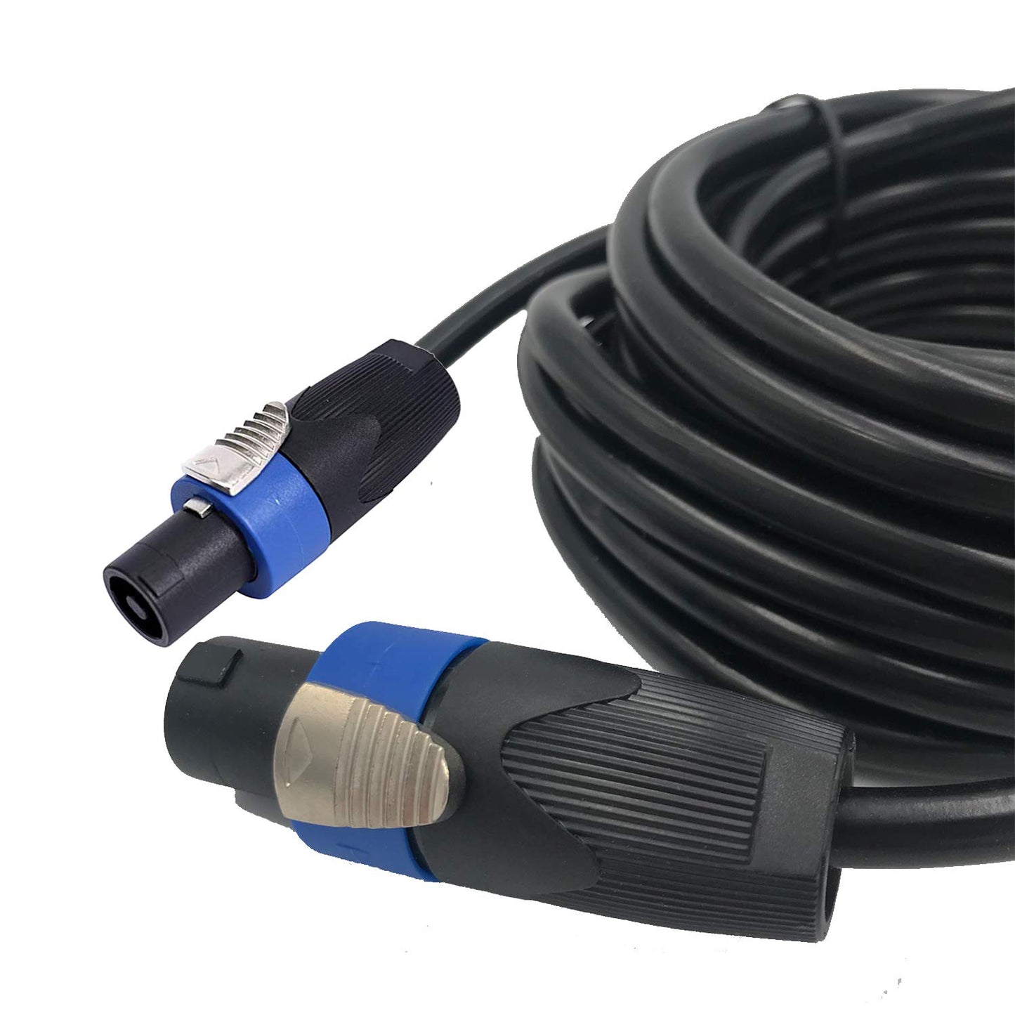 2 Pack 15ft Pro Speakon to Speakon Cable, Pair 12AWG Patch Cords, Professional Audio Cable Cord with NL4FC Connector