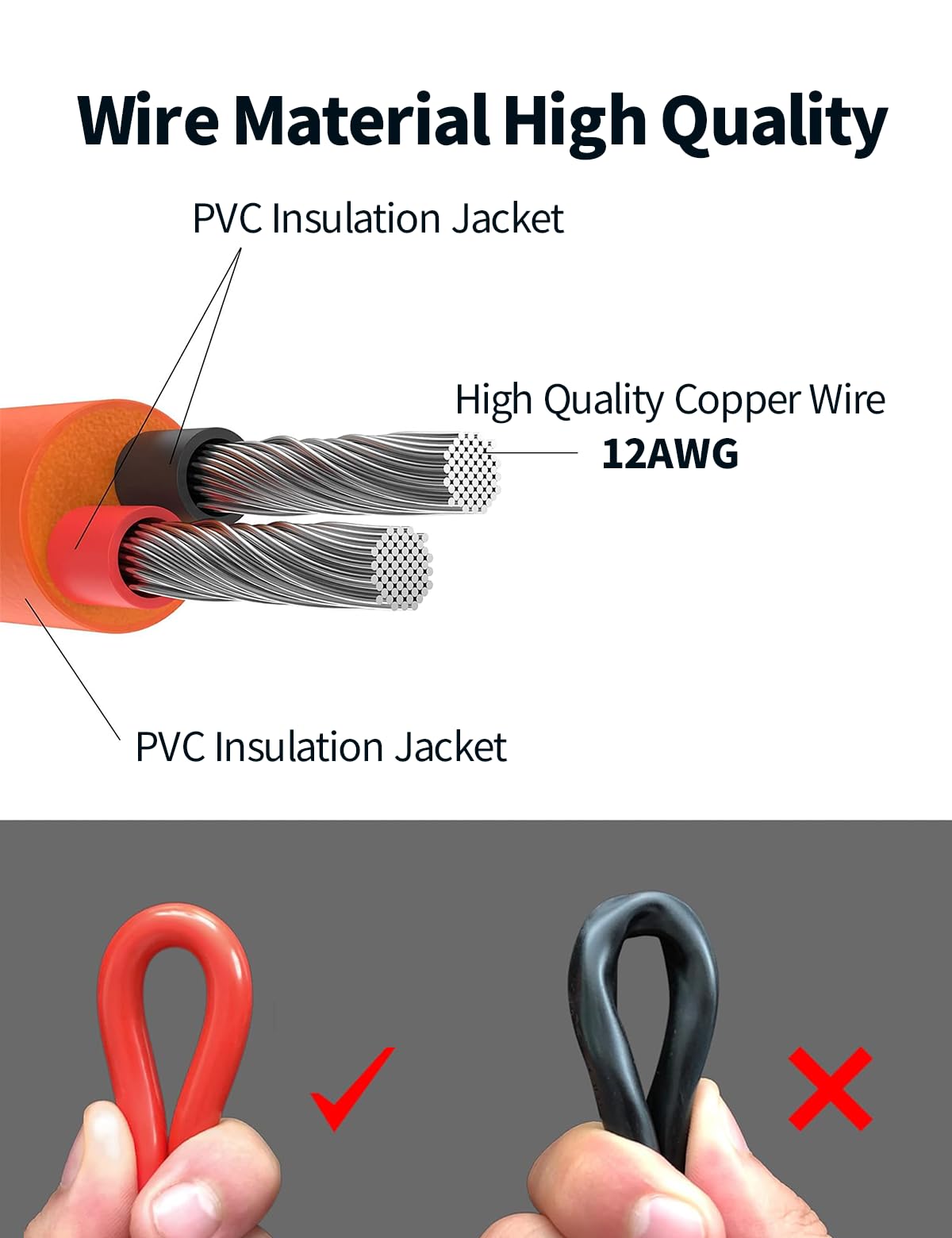 Tonton Solar Panel Connector to XT60 Adapter Extension Cable, 12AWG 16.5ft, for Solar Panel to Portable Power Station, Solar Generator, RV, and EF ECOFLOW RIVER & DELTA Series Portable Power Stations