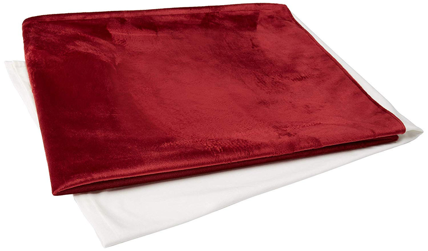 PassionMate100% Waterproof Stain-Proof Intimacy Love Blanket Bed Pad - Couples Gift - Ultra-Soft, Silent, Plush Bedsheets Protector with Tuck-in Sides - Covers Entire Bed (King, Burgundy)