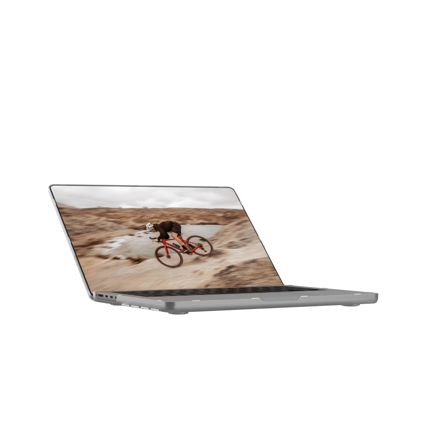 URBAN ARMOR GEAR UAG Designed for MacBook Pro 14" M5/M4/M3 2023-2025 (A3434, A3112, A3401) Case - Rugged One Piece Hardshell Transparent Clear Scratch Resistant Protective Cover, Essential Armor Ice