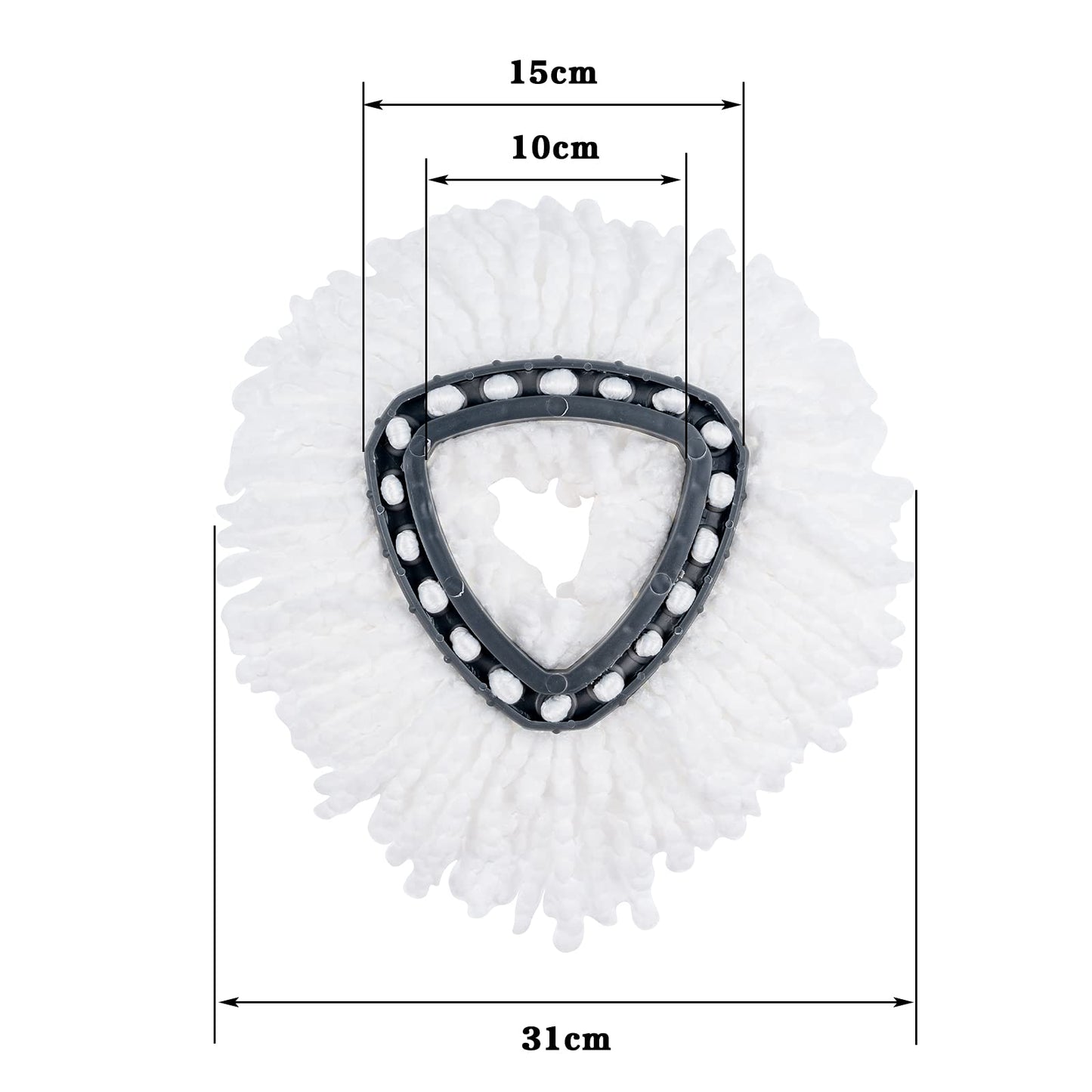 12 Pack Mop Replacement Heads Compatible with Spin Mop, Microfiber Spin Mop Refills, Easy Cleaning Mop Head Replacement