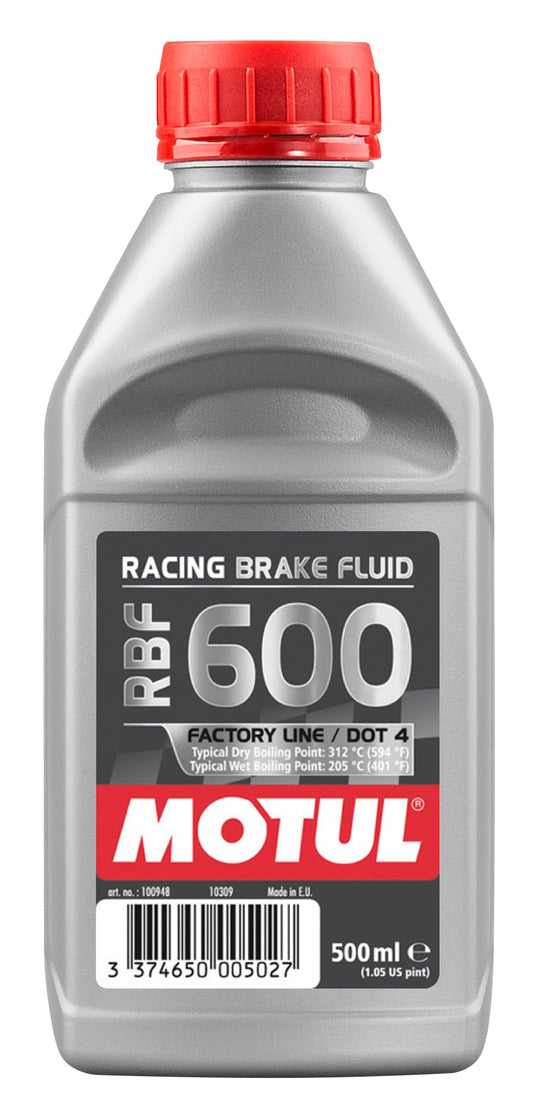 Motul 8068HL RBF 600 Factory Line Dot-4 100 Percent Synthetic Racing Brake Fluid - 500 ml