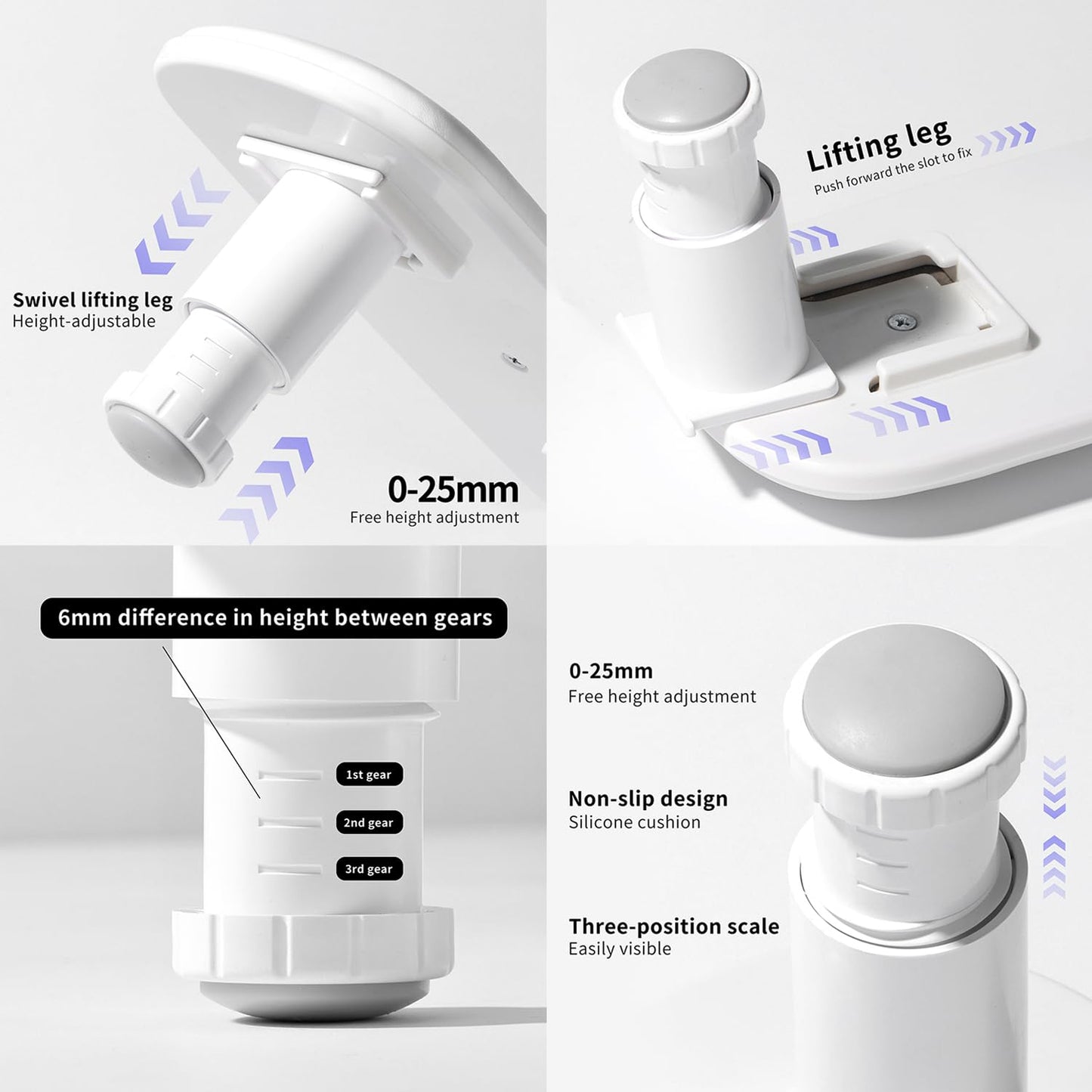 New Upgrade Height Adjustable Nail Arm Rest for Nails Tech - Ergonomic Slope Angle Hand Rest for Nails Tech Height Adjustable U-shaped Manicure Nail Arm Rest Stand White Big Armrest Microfiber PU Leather Hand Rest Pillow for Acrylic Nail Art Cushion (Blac