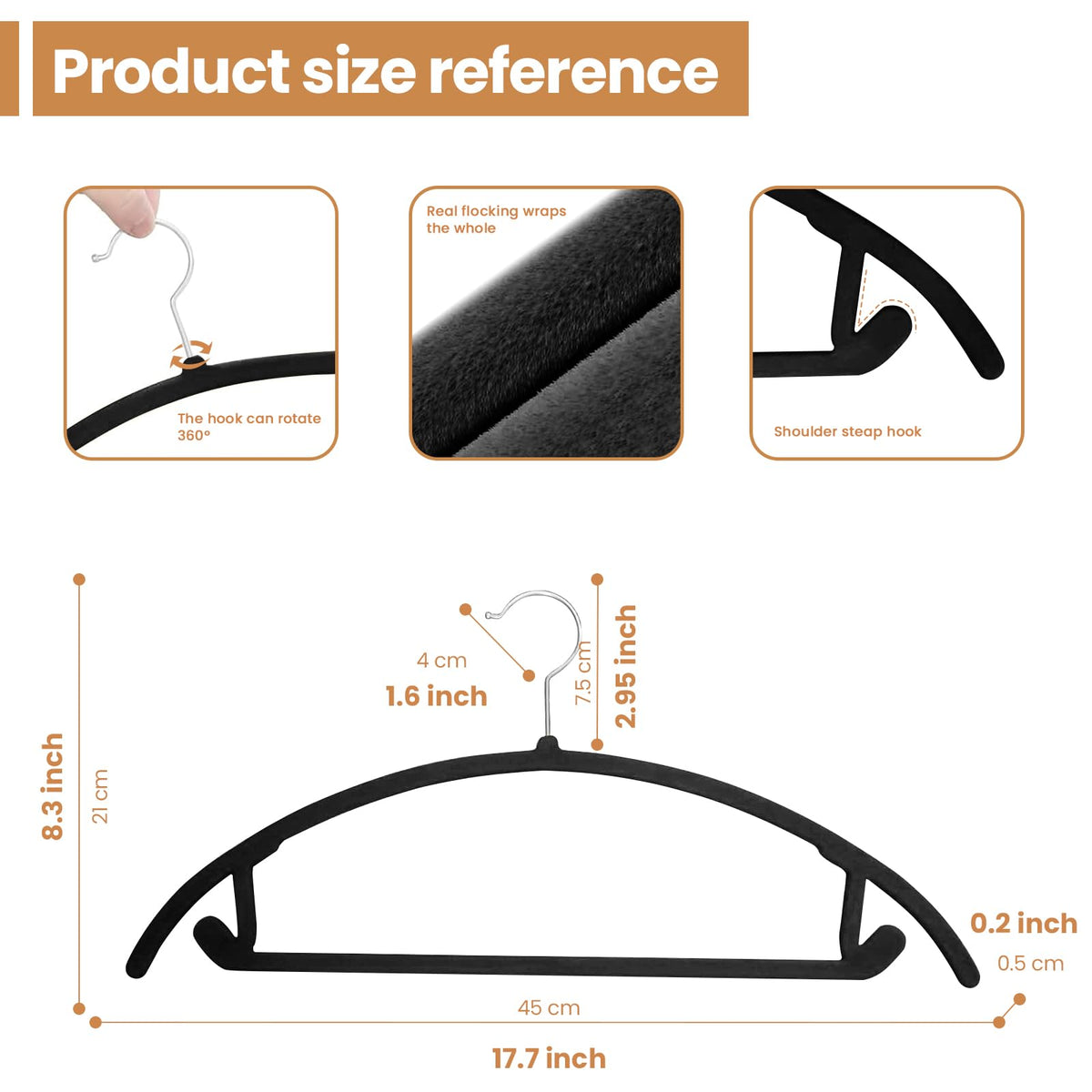 Jiang&Rong 60 Pack Black Velvet Hangers, Ultra Thin Space Saving Non-Slip Clothes Hangers, No Shoulder Bumps Suit Hangers for Sweaters, Jackets, Pants, Dresses & Shirts, Heavy Duty Velvet Coat Hanger