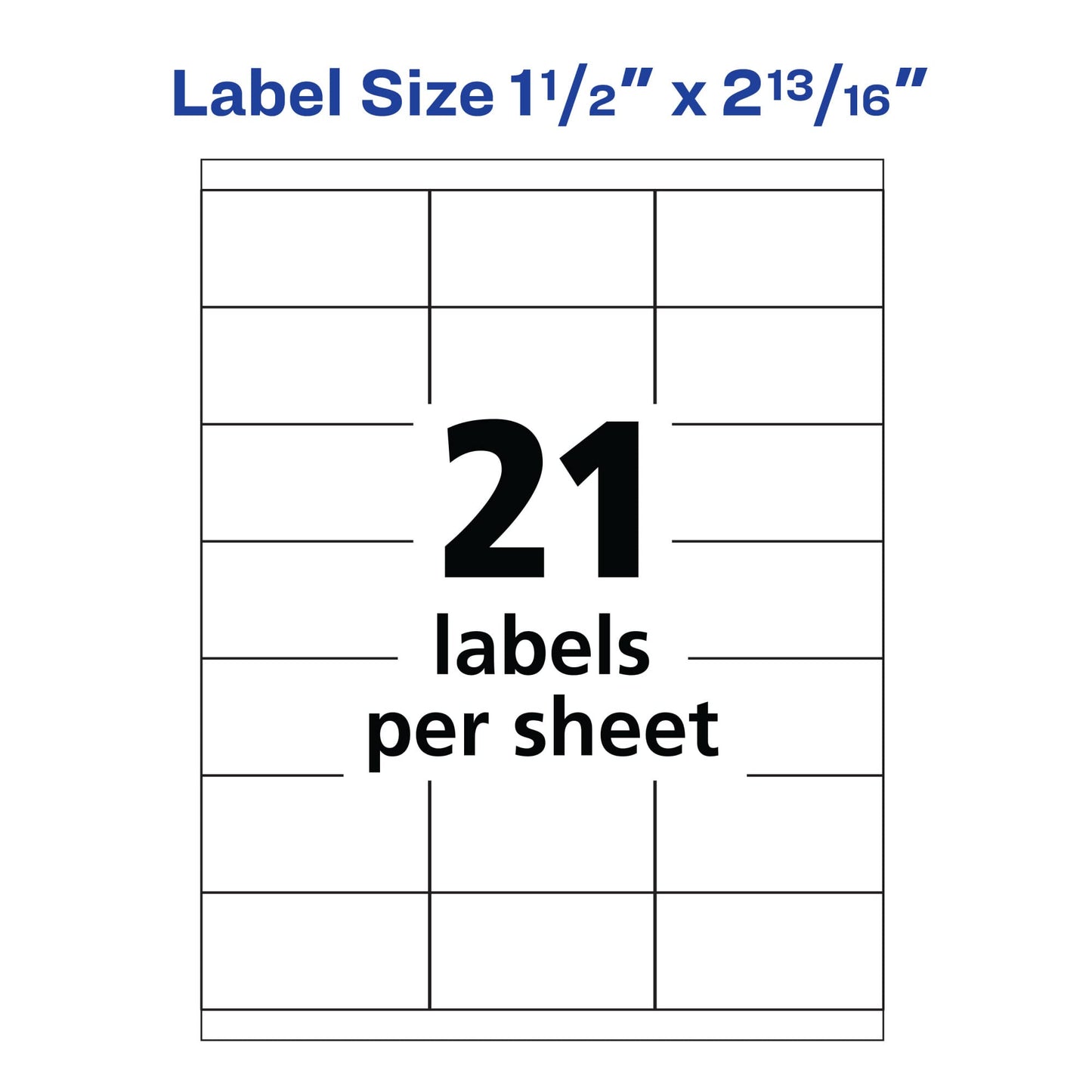 Mailing Labels for Copiers, 1-1/2" x 2-13/16" Labels, 8-1/2"