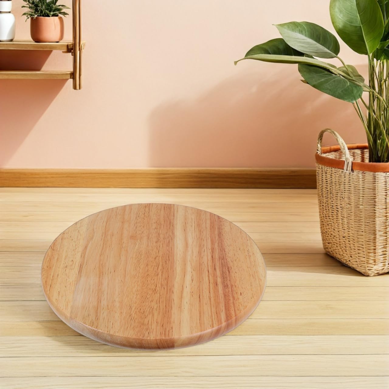 NUOBESTY Solid Wood Stool Replacement Seat Round Wooden Top Ergonomic Bar Stool Seat Replacement for Home Restaurant Cafe Use 13.77X13.77X0.78In