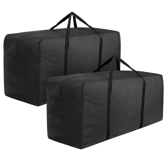 Aurragiy Garden Cushion Storage Bag - 420D Waterproof, 68" Rectangular, Black - Outdoor Patio Cushion Storage Bag with Zipper and Handles
