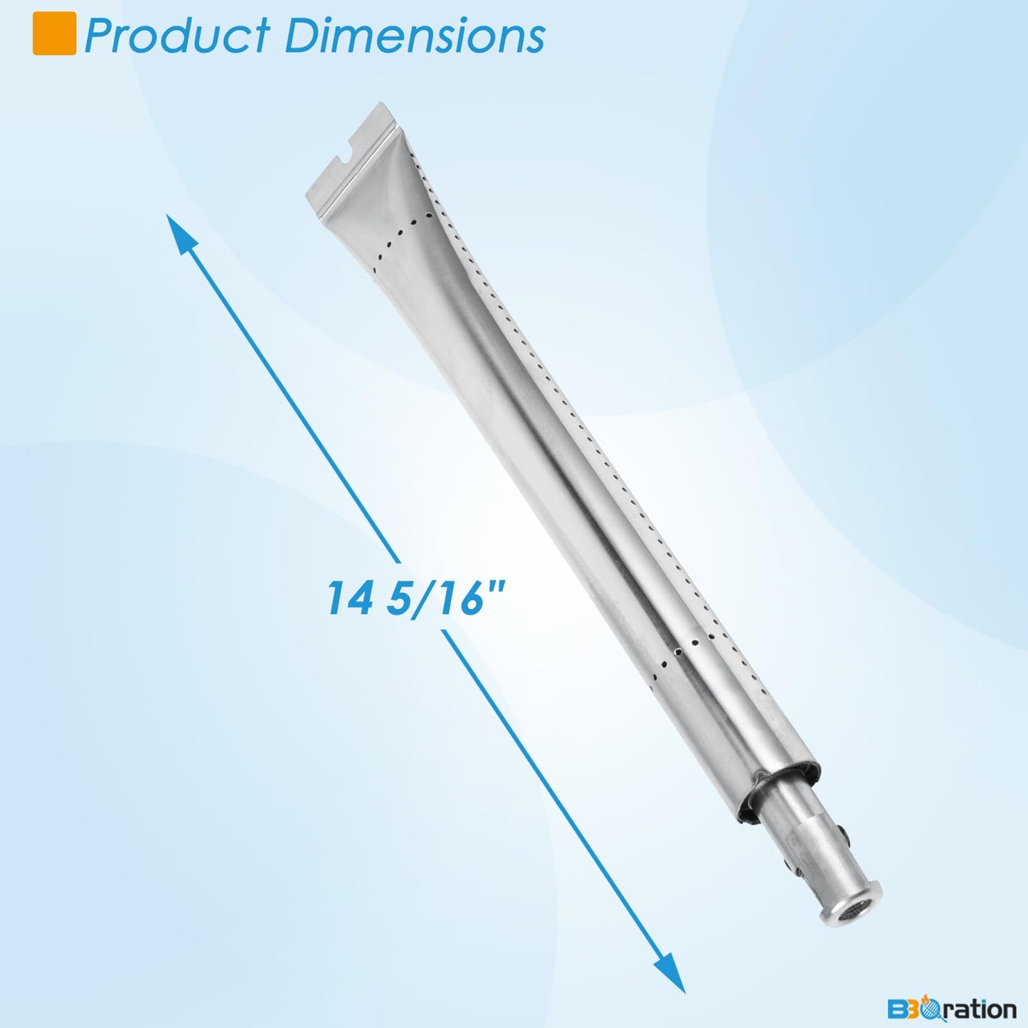 BBQration 14 5/16" Grill Burner for Broil King Grill Replacement Parts 9865-54 9468-54 9468-84 Signet, Sovereign, Grill Parts for Broil King BBQ Parts, Broil-Mate, Sterling and More