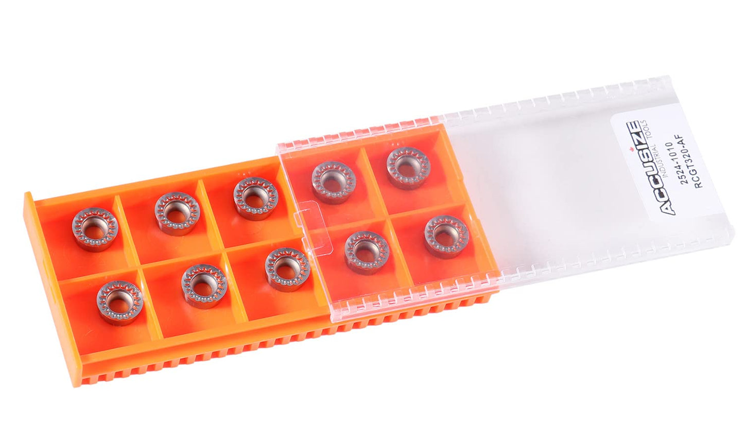 Accusize Industrial Tools Rcgt320 Carbide Inserts Uncoated, 10 Pc, 2524-1010x10