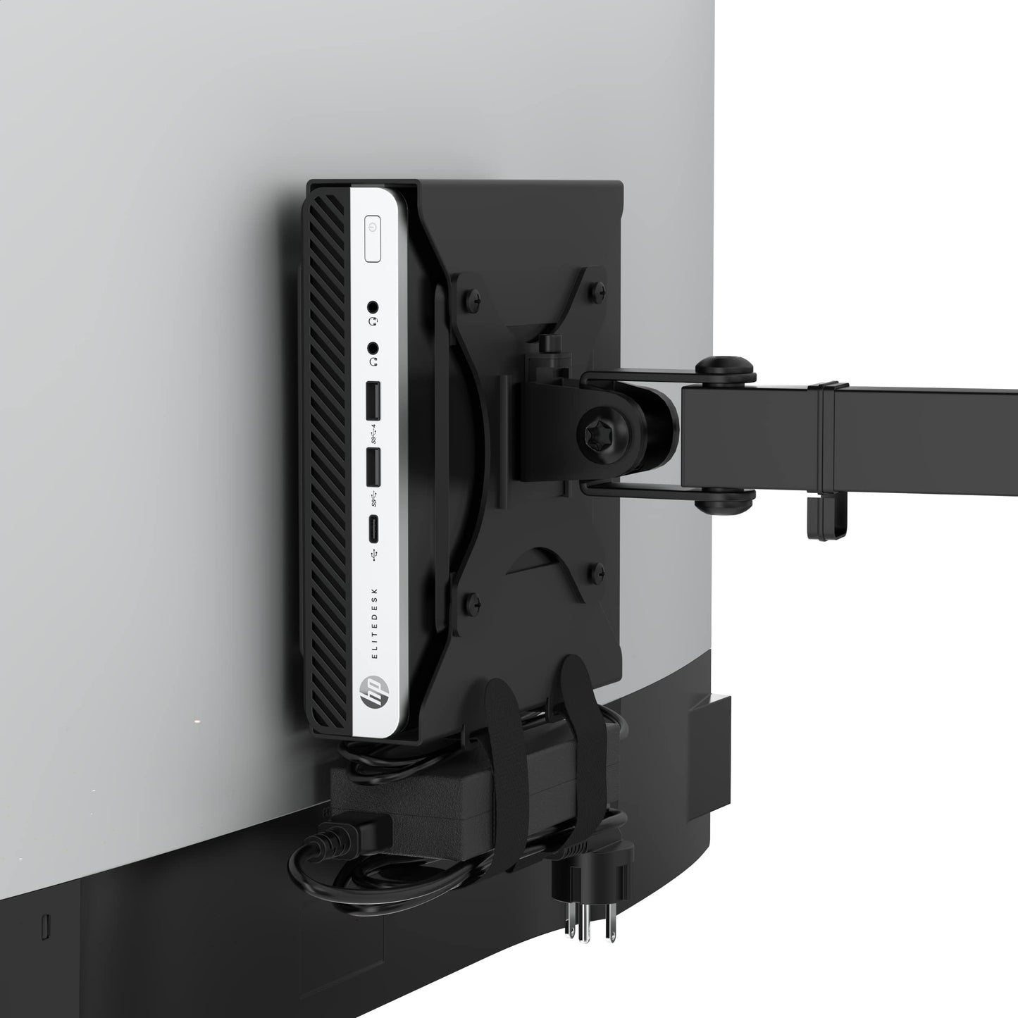 HumanCentric VESA Mount Compatible with HP Desktop Mini, HP ProDesk Mini, HP EliteDesk Mini, Replaces Dual VESA Sleeve for Mini Desktops v3, Mount on an Arm, Under Desk or Wall, 75x75mm, 100x100mm