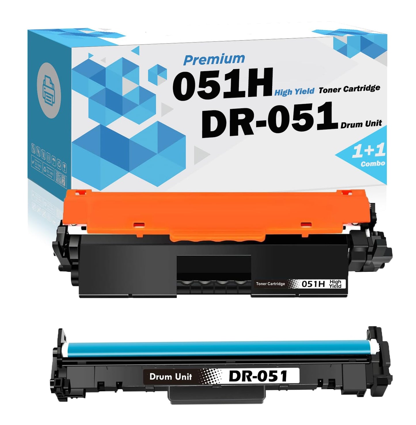 Ultra Toner® HIGH Yield Compatible Replacement for Canon 051H Toner Cartridge & DR-051 Drum Unit (1Toner & 1Drum) - Black - For Canon ImageClass LBP162dw, MF264dw, MF267dw, MF269dw