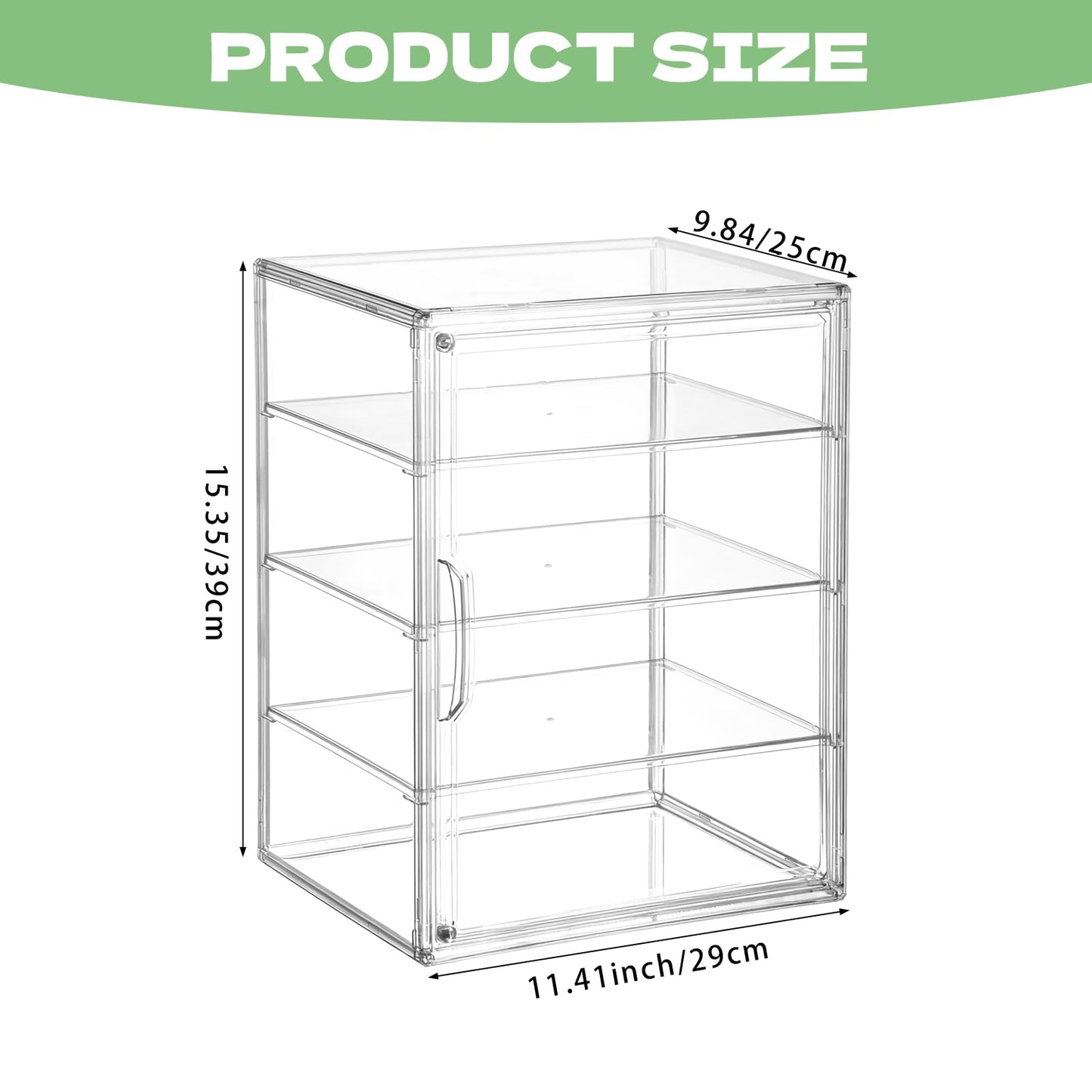 2 Pack 4 Layers Adjustable Clear Bread Storage Box for Kitchen Countertop,Large Bread Storage Container, Bread Box for Kitchen, Bread Storage Container with Clear Windows for Bread, Bagel, Muffins