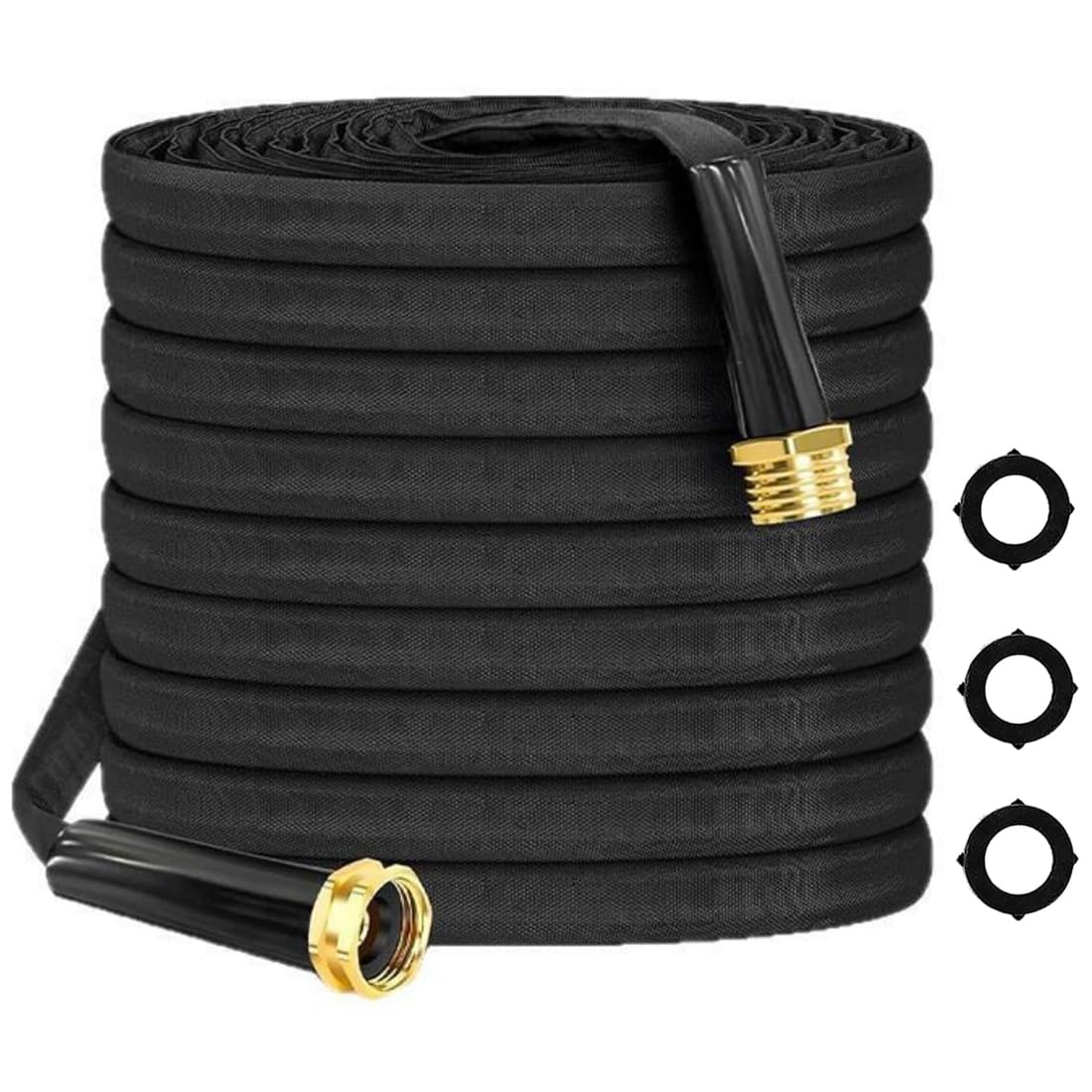 Garden Hose 100ft, Ultra-Light Flexible Water Hose 100ft Burst-Resistant, Kink-Free, High-Pressure, All-Weather Use for Lawns, Gardens, and Outdoor Cleaning (100ft)