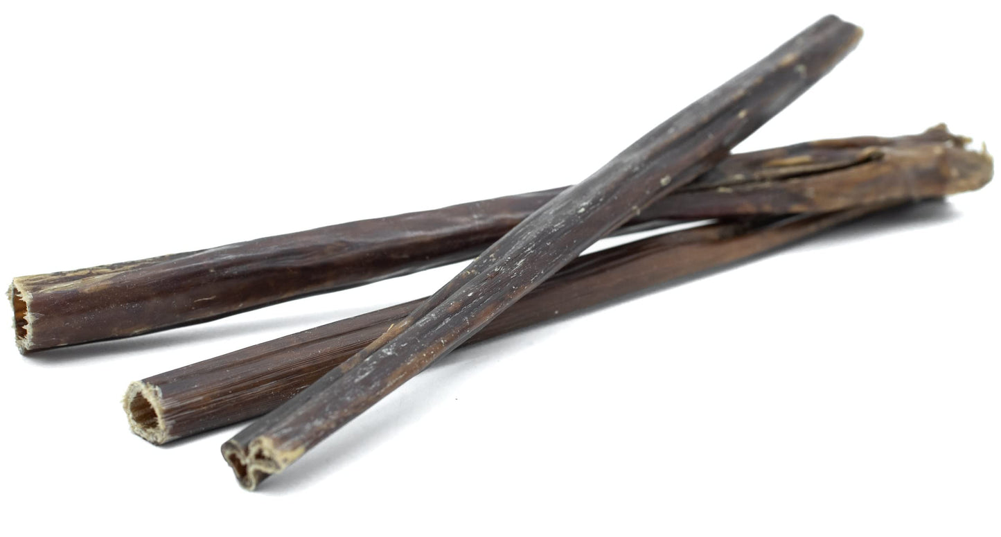 Bully Bunches All Natural 12 Inch Beef Jerky Sticks – Soft and Crunchy Gullet Chews - Odour Free, Rawhide Free, Chemical Free – Safe, Healthy and Nutritious Dog Treats for Light Chewers, 20 Pk