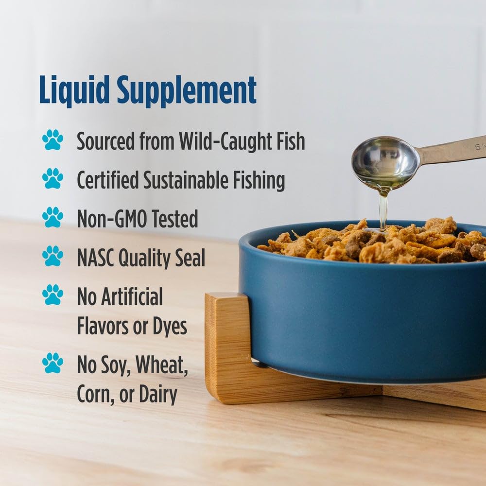 Nordic Naturals Omega 3 Pet – Fish Oil for Dogs & Cats, Supports Healthy Skin, Coat, Joints & Heart – Unflavoured, 237 ml