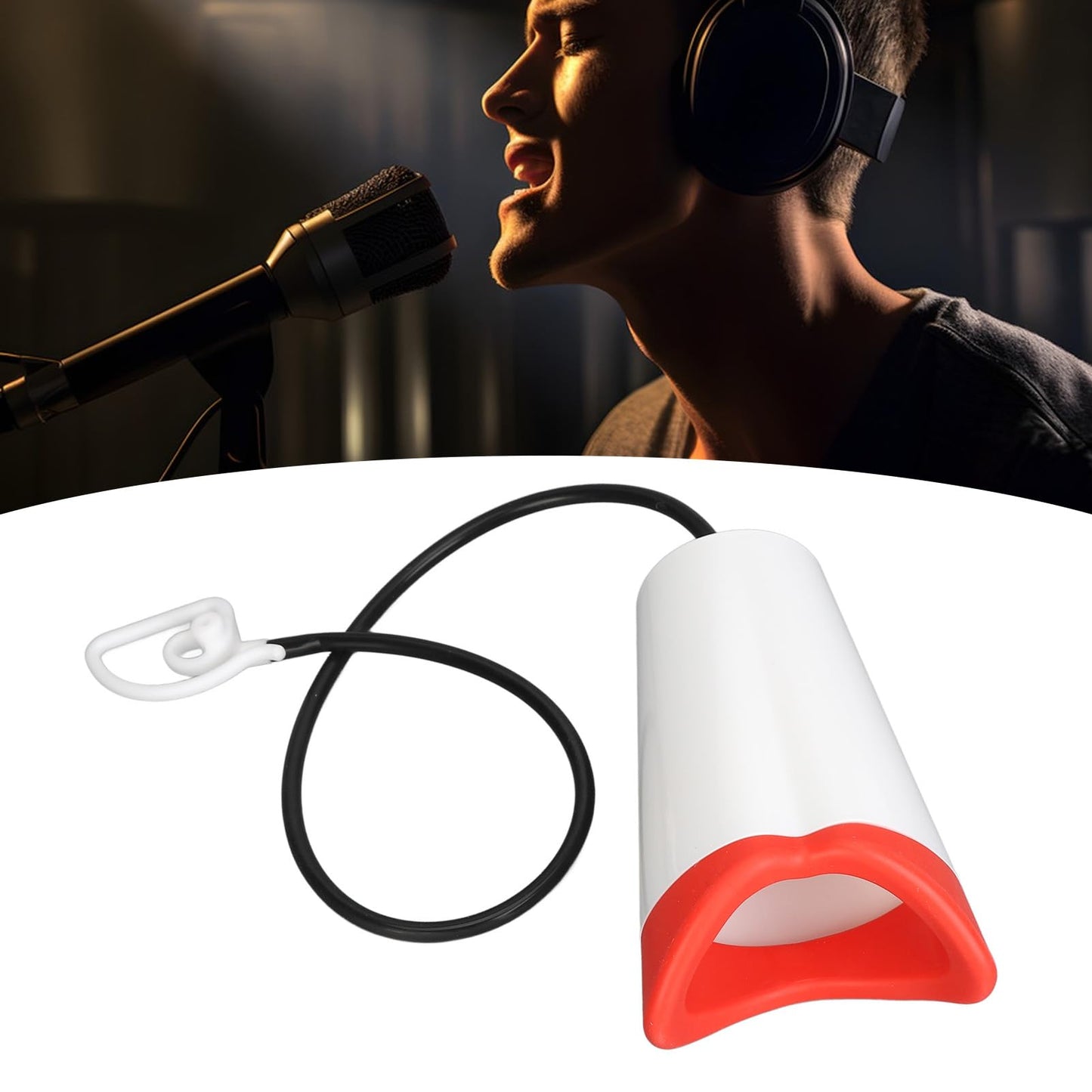 Vocal Dampener for Singing Practice, Performers, Stress Relief, Vocal Steamer for Singers, Soundproof Home Learning Dome Singing Straw, Waterproof and Easy to Clean