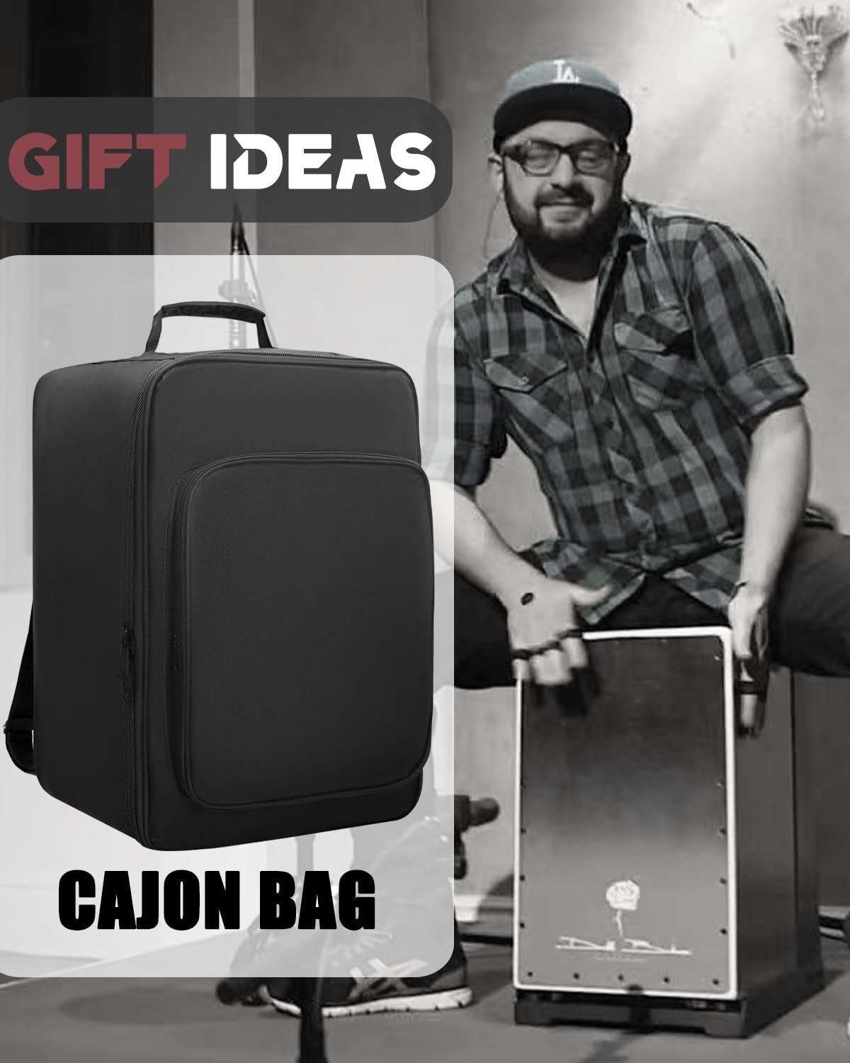 Amazing Fair Cajon Box Drum Bag with Carry Handle and Shoulder Straps (12.6 x 21 x 12.6 inches)