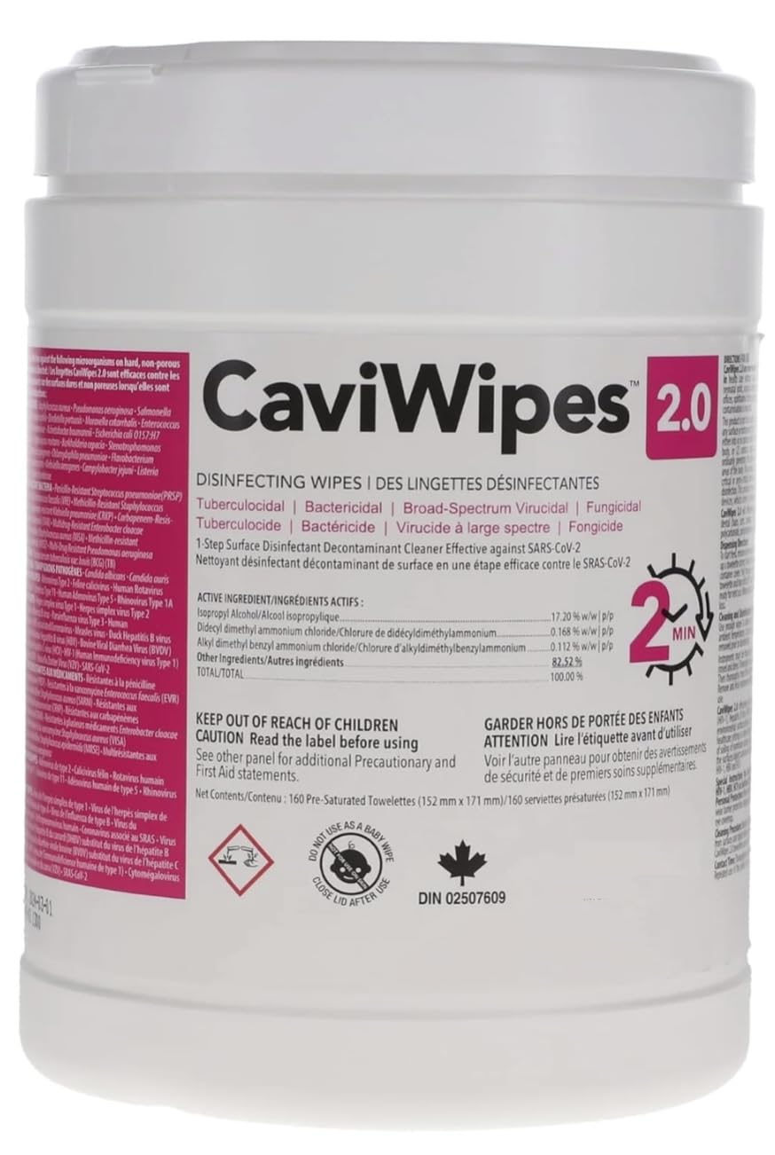 Disinfecting Wipes 160 Sheets – Hospital Grade Powerful Germ & Bacteria Removal, Multi-Surface Cleaner. Safe for Home, Office, Kitchen & Bathroom, Alcohol-Free, Fresh Scent - 1 Pack of 160