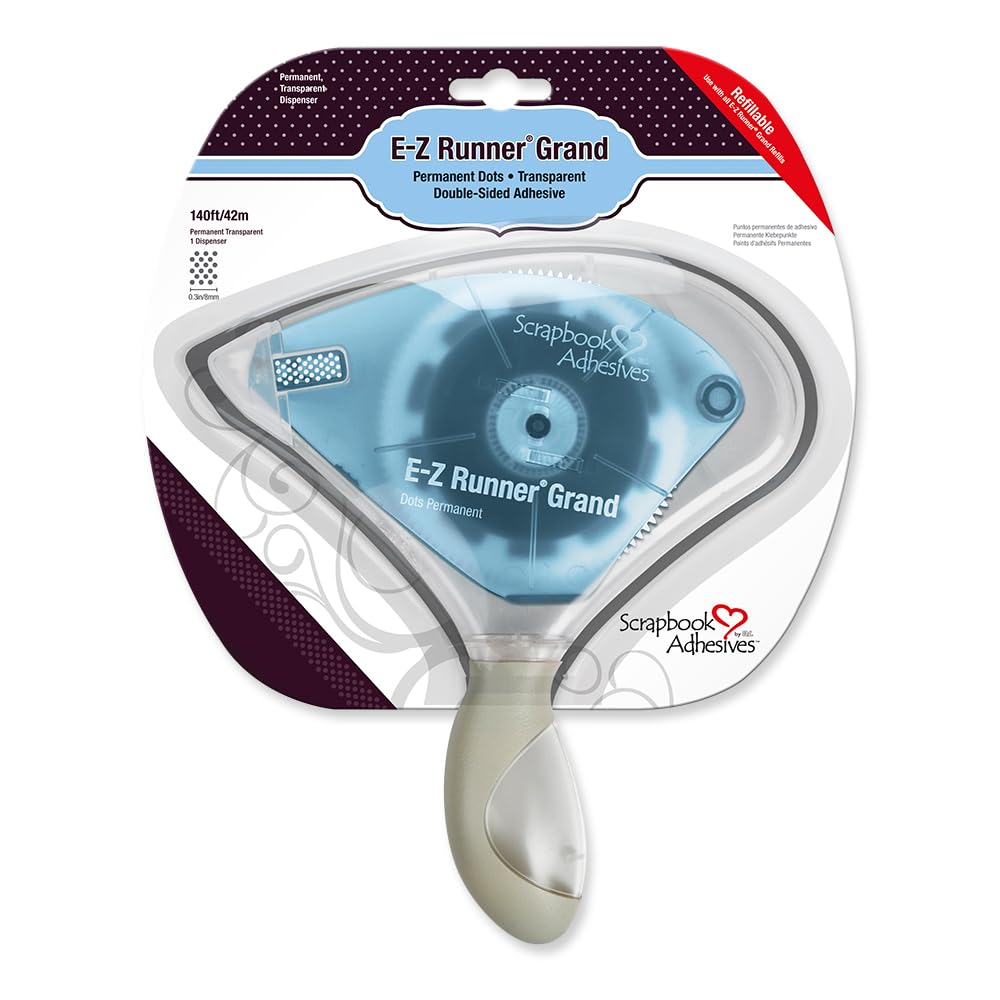 Scrapbook Adhesives EZ Runner Grand PERM/Blue, Clear