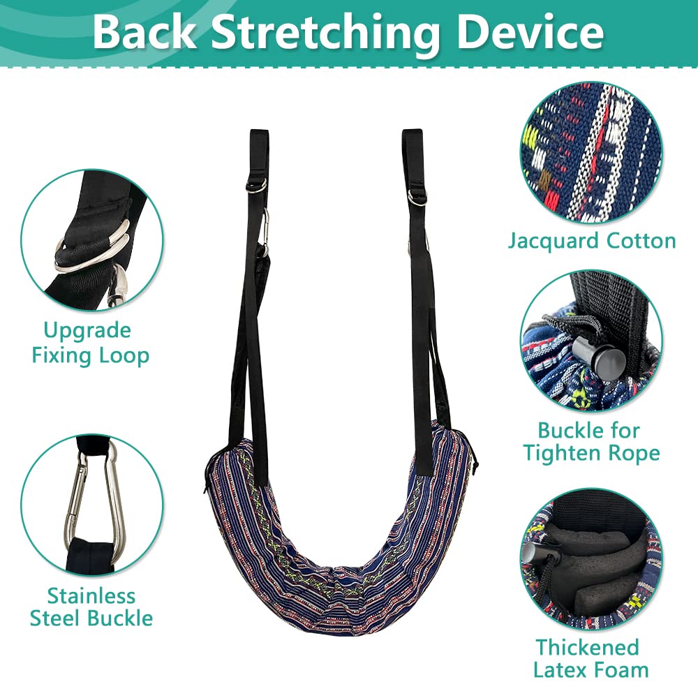 Spine Decompression Back Traction Device Spine Stretcher Back Stretcher for Lower Back Pain Relief Spinal Decompression Back Stretching Device Door Traction Pillow for Joint Stretching