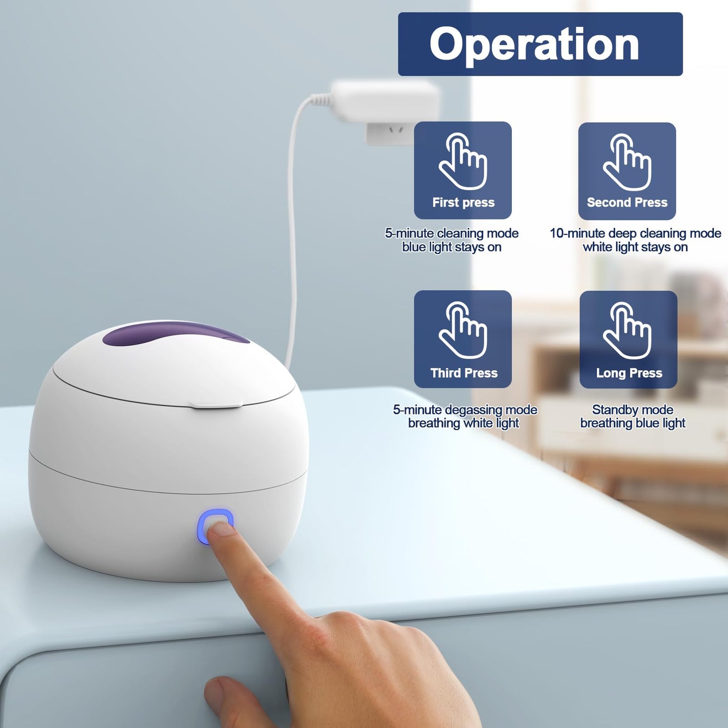 2025 Ultrasonic Retainer Cleaner Machine for Braces, Jewelry, Mouth Guard, Ultrasonic Cleaner with 3 Modes, Suitable for Dental Appliances, Mouth Guard, Night Guard Braces, Jewelry