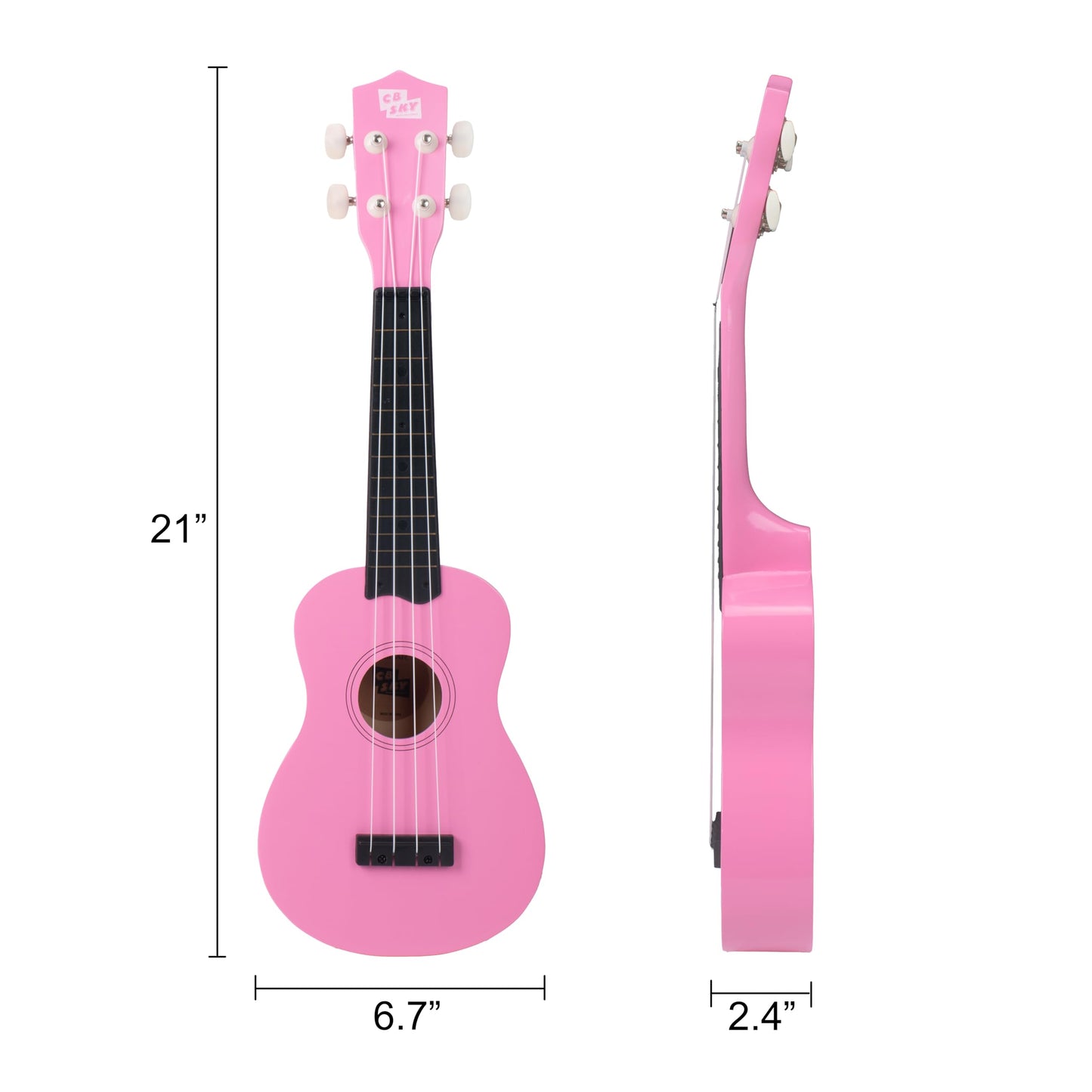 CB SKY 21” (53cm) Soprano Ukulele for Kids/Beginner - Pink