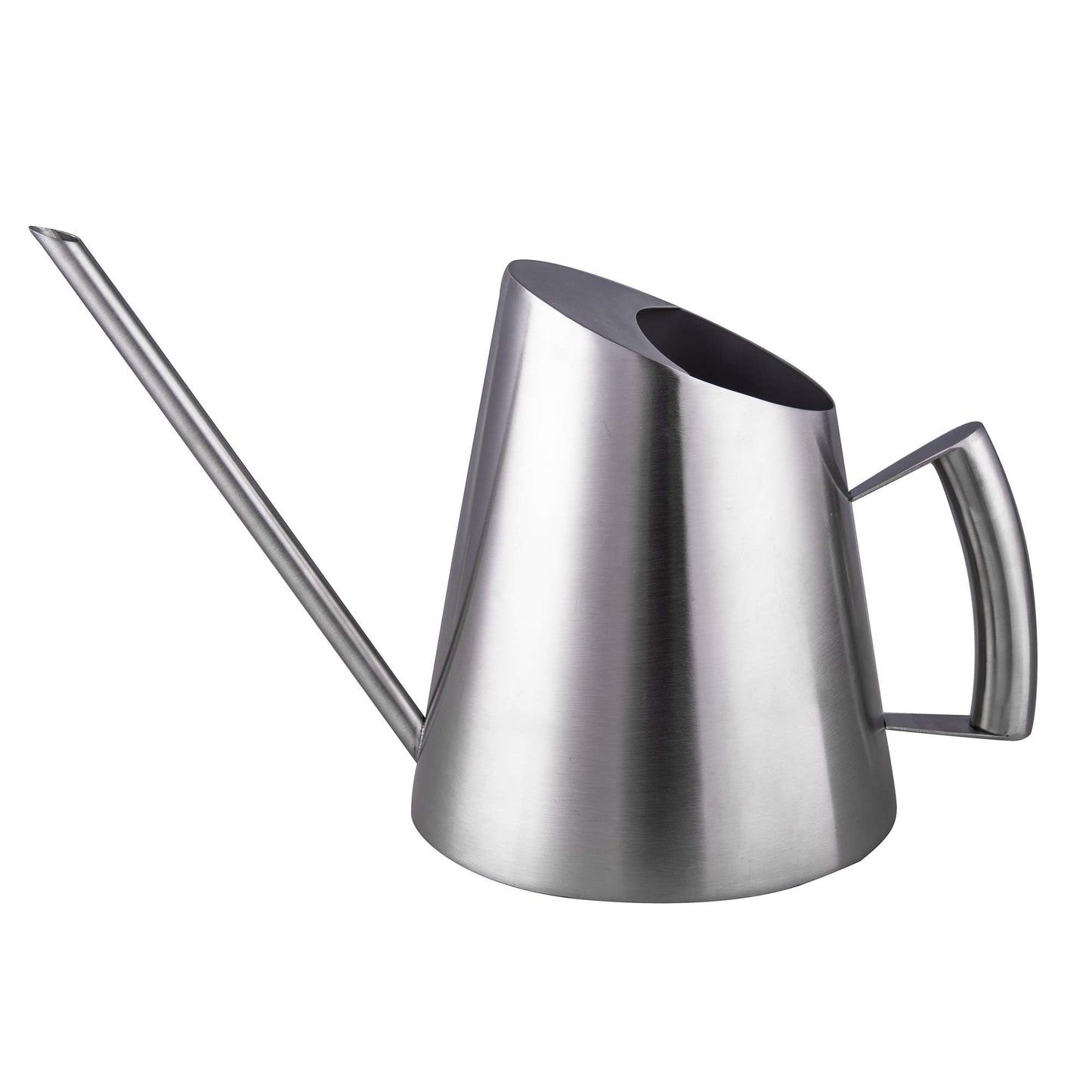 IMEEA 50oz/1.5L Indoor Watering Can for House Plants Stainless Steel Garden Watering Can with Long Spout (Silver)