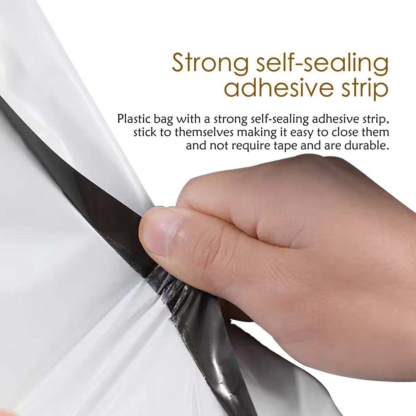 Poly Mailers Long Shipping Bags 12x43 Inch 50 Pack Envelopes Bag for Unique Items Storage Packaging, White Self Sealing Waterproof Mailing