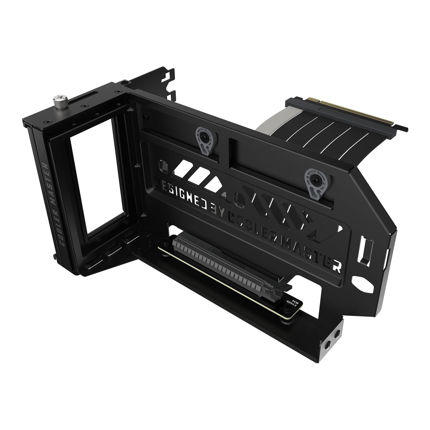 Cooler Master MasterAccessory Vertical GPU Card Holder Kit V3 Black, Premium Riser Cable PCI-E 4.0 x16-165mm, PCIe 3.0 Compatible, Adjustable Length for E-ATX|ATX|Micro ATX Case (MCA-U000R-KFVK03)