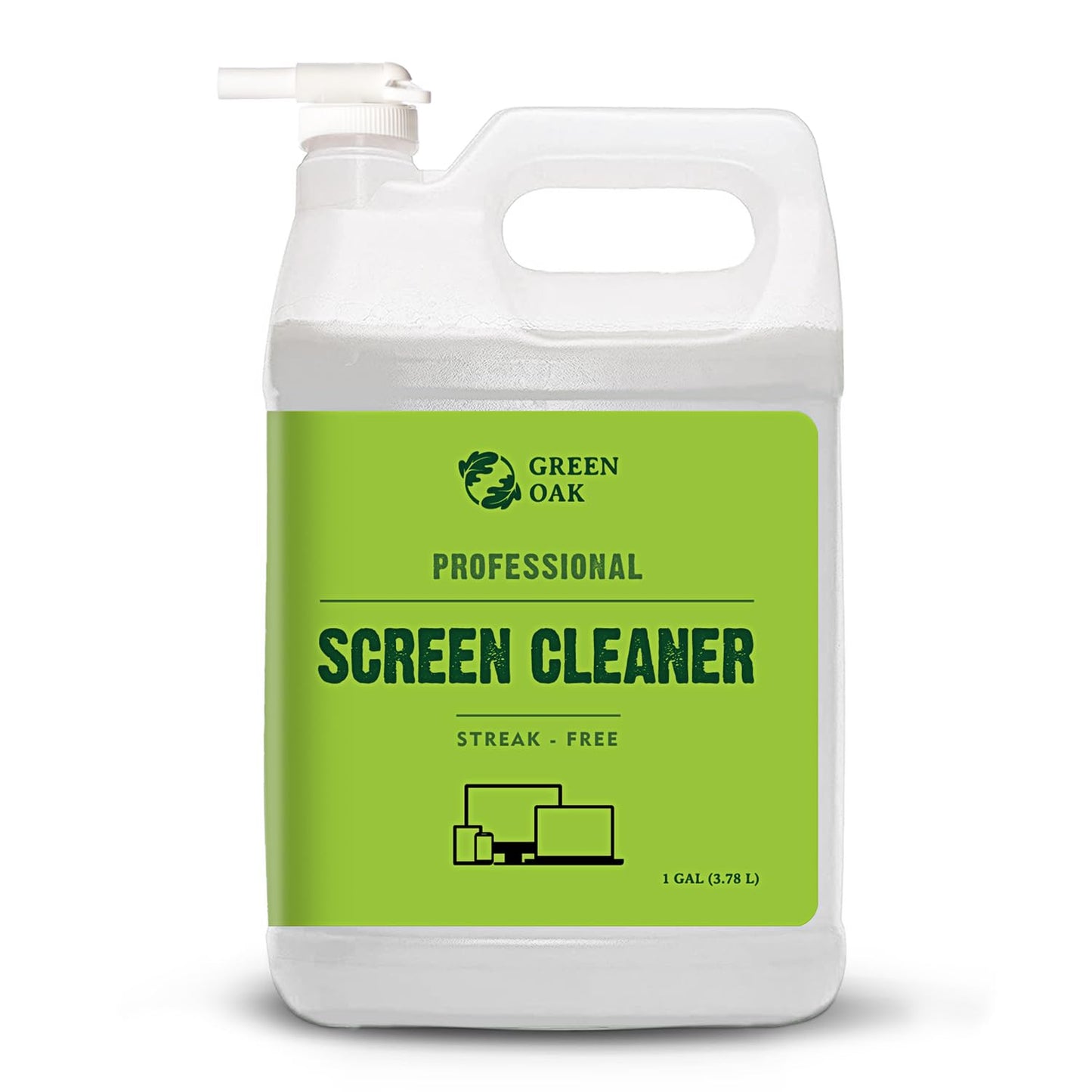 Green Oak Screen Cleaner Refill Professional Screen Cleaner Spray - Best for LCD & LED TV, Tablet, Computer Monitor, Phone - Safely Cleans Fingerprints, Dust, Oil (1 Gallon)