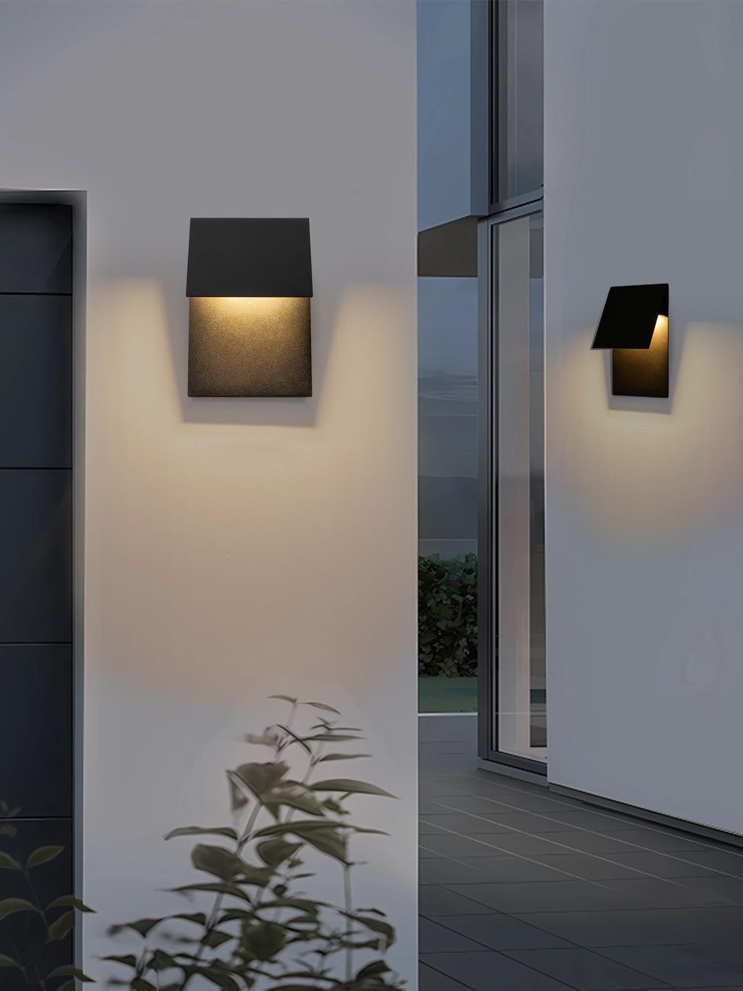 OUPAVOCS Outdoor Wall Lights Fixture, 11” LED Modern Wall Sconce, 12w Mate Black Exterior Porch Light Wall Mount, Waterproof Patio Light Fixture for House, Patio, Front Porch, Garage, Commercial use