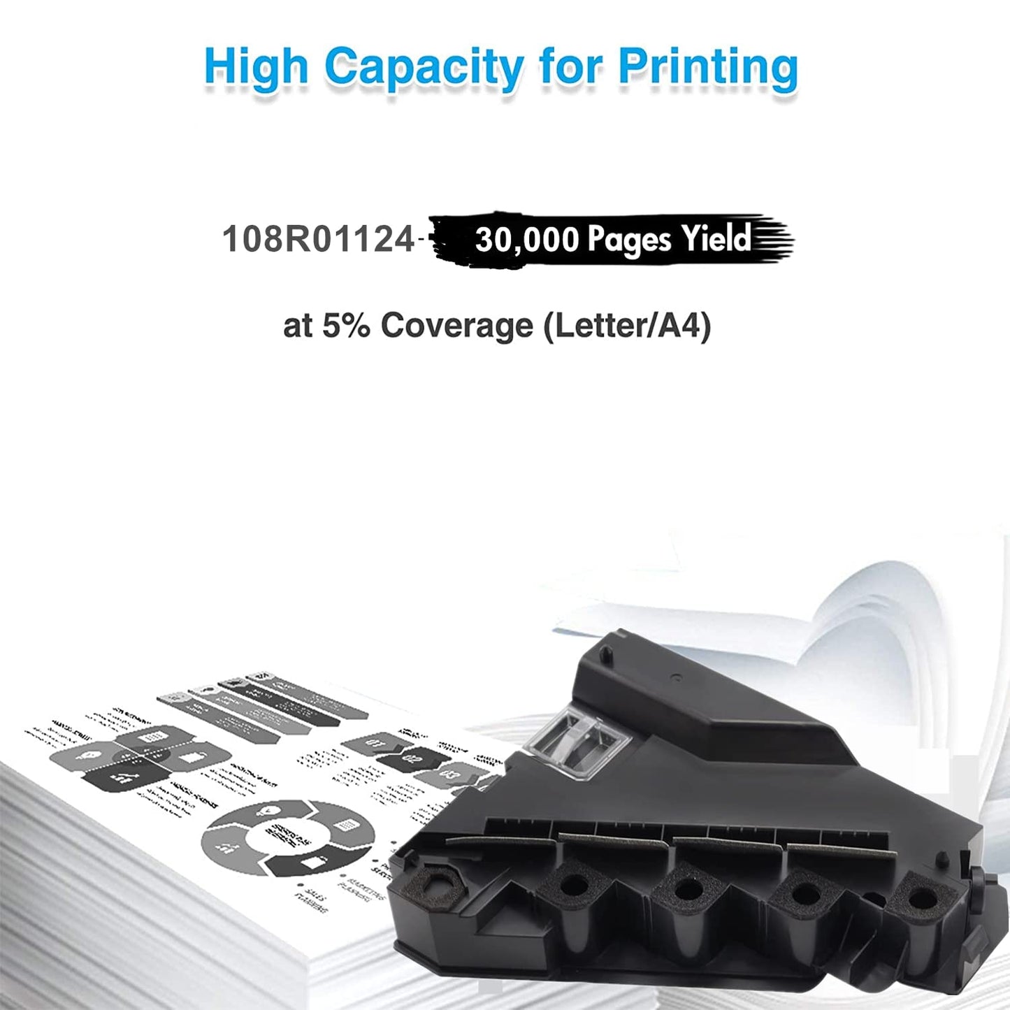 Compatible VersaLink C400 C405 Waste Toner Box for Xerox VersaLink C400 C405 Phaser 6600 WorkCentre 6605N 6605DN 6655 Waste Toner Container Cartridge (108R01124) 30K Pages