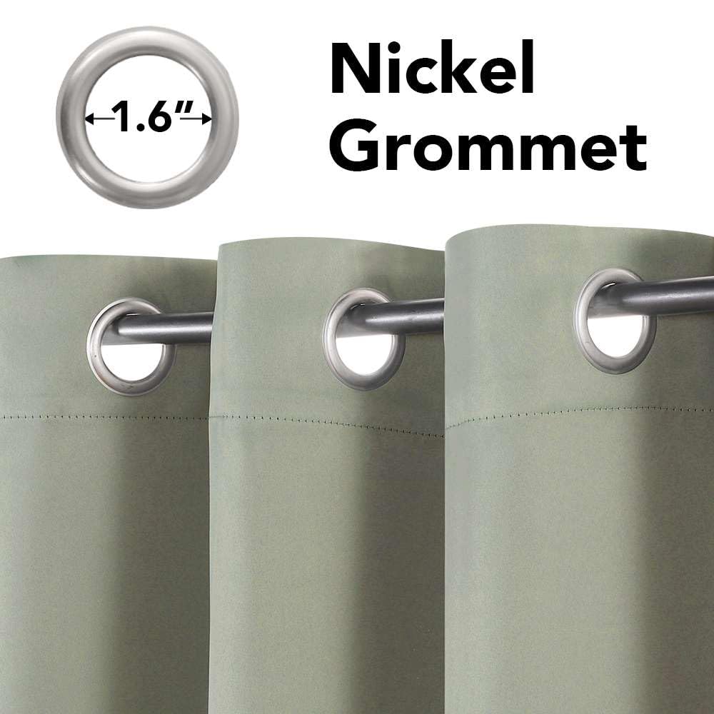 H.VERSAILTEX Blackout Curtains 2 Panels for Bedroom Light Blocking Room Darkening Curtain Drapes for Living Room, Thermal Insulated Grommet Top, Each 52 by 84 Inch, Light Sage Green, Sold Pair