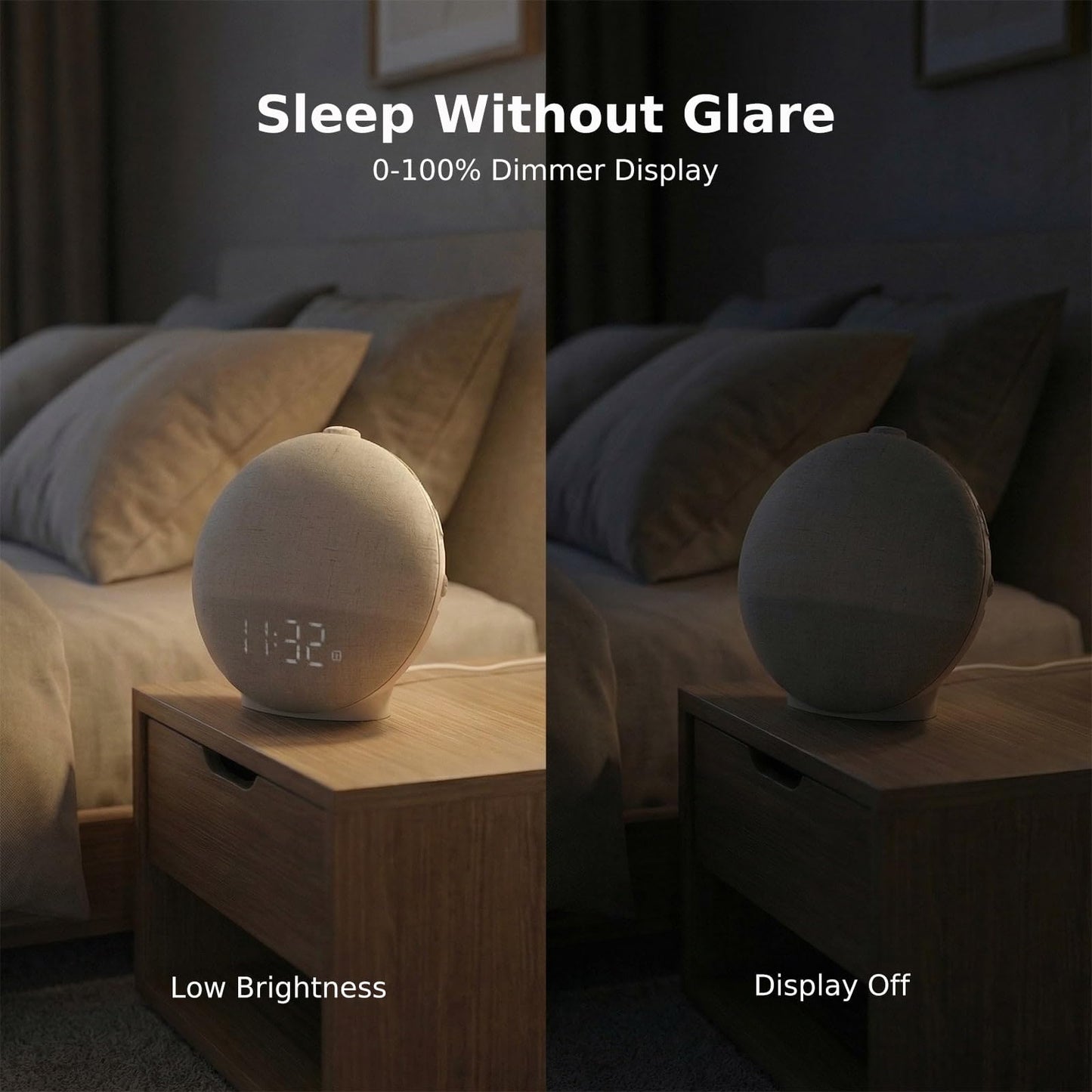 Sunrise Alarm Clock with Sound Machine, Natural Wake Up Light with Night Light, 30 Sleep Sounds, Speaker, White Noise Machine Alarm Clocks for Bedrooms, Heavy Sleepers