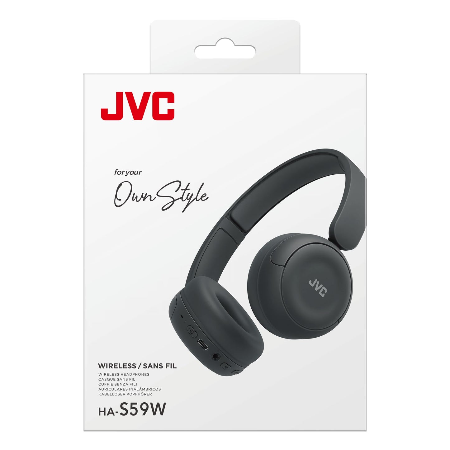 JVC Wireless Headphones with 50H Battery Life, Soft Cushions, Foldable Design, Bluetooth 5.3, Multipoint Connection, App EQ, Built-in Mic