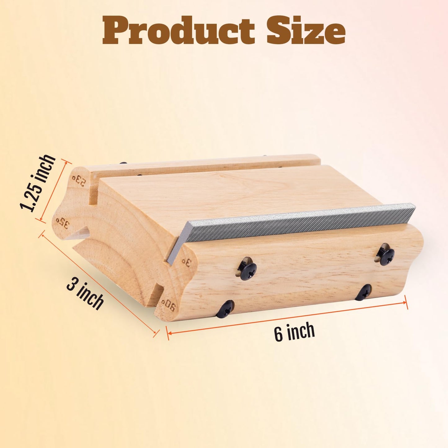 3/23/35/90 Degree Solid Wood Fret End Beveling File – 4 in 1 Guitar Fret Dressing, Crowning, Beveling & End Dressing File Tool – Complete Luthier Kit for Guitar, Bass, Ukulele & Banjo