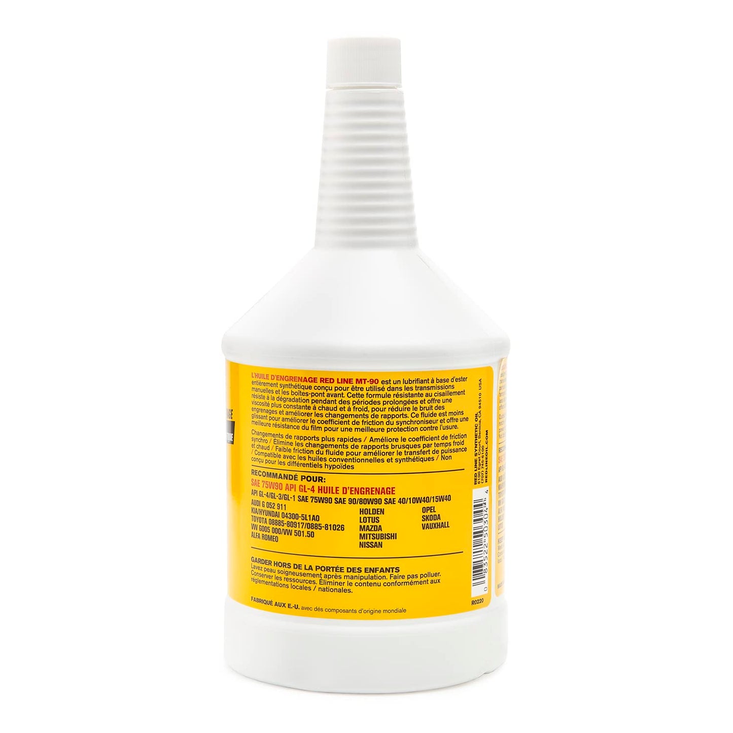 Red Line (50304) MT-90 75W-90 GL-4 Manual Transmission and Transaxle Lubricant - 1 Quart