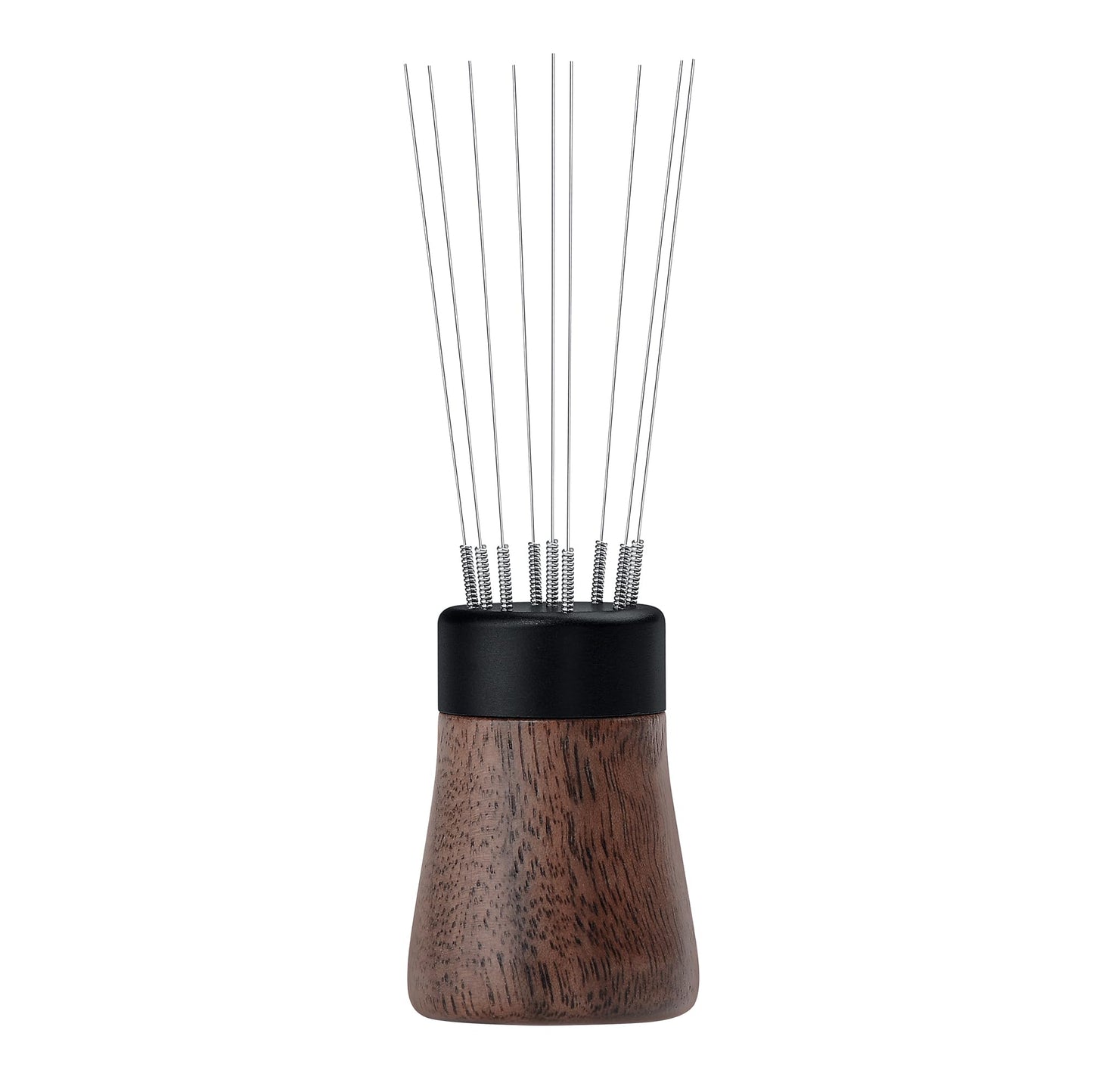 Normcore WDT Tool V2.1 with Stand, 9 Prong 0.23mm Espresso Distribution Too, Weiss Distribution Technique, Magnetic Coffee Stirrer with 16 Extra Needles, American Walnut Wood Handle, New Upgraded