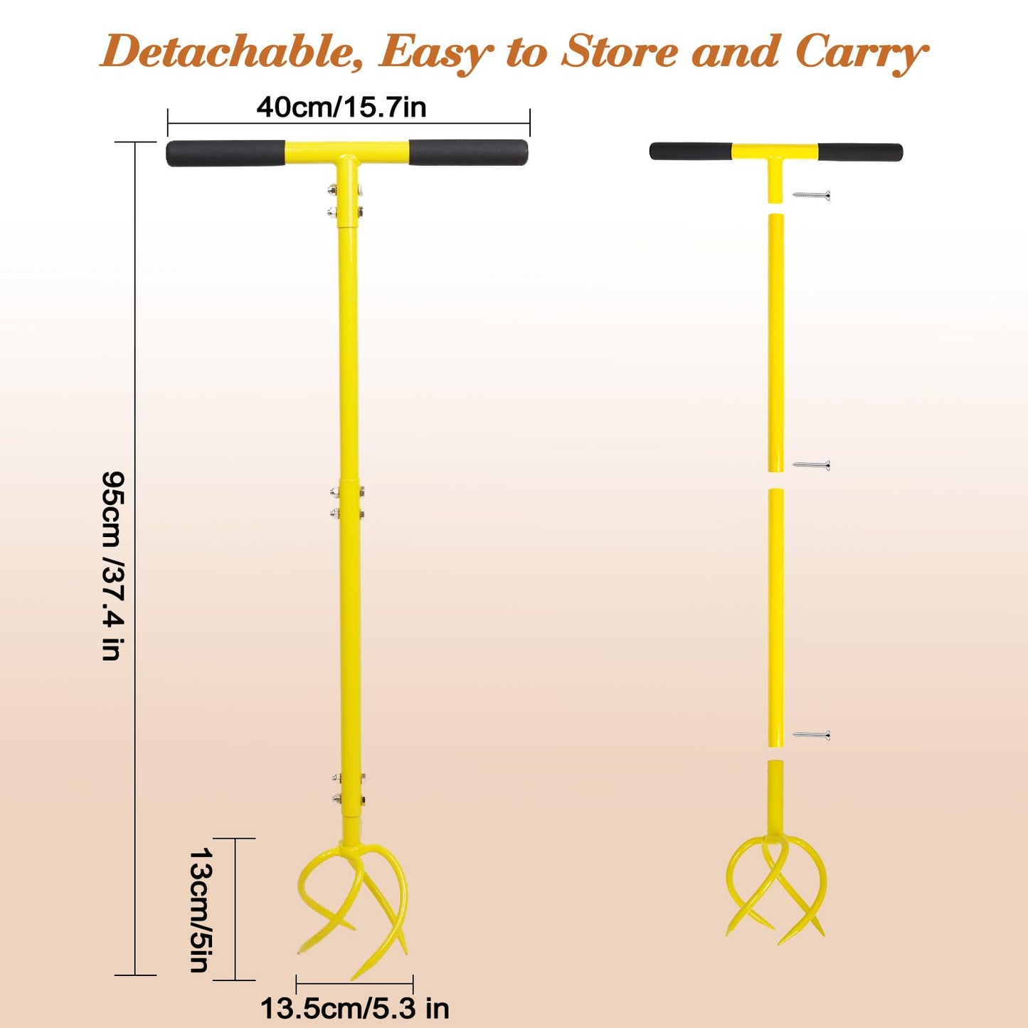 BARAYSTUS Garden Hand Tiller Garden Claw Twist Tiller Cultivator Tiller Soil Lossener Lawn Aerator Areator Loosen, Rototiller, Garden Bed and Plant Box Cultivator, Garden Tools.
