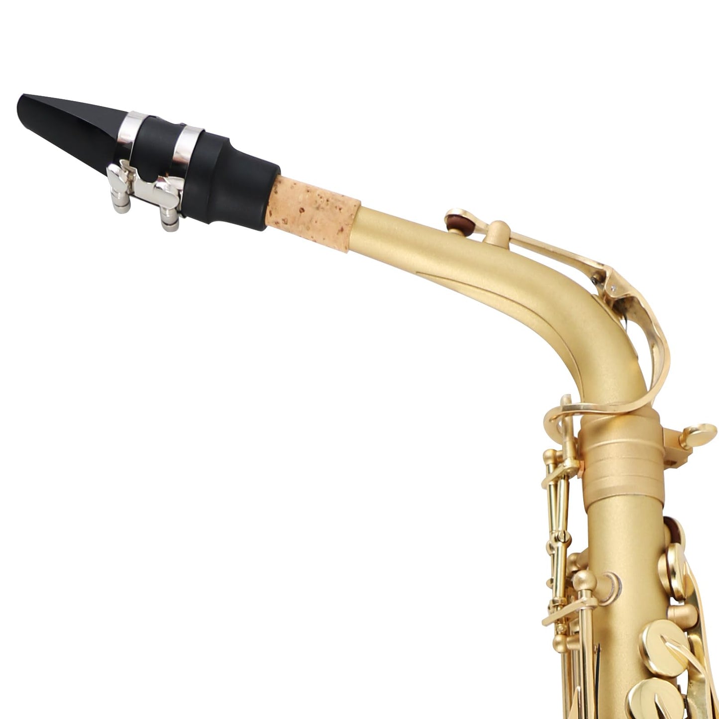 EASTROCK Alto Saxophone Mouthpiece Kit-includes Metal Ligature, touchable Cap for Alto Saxophone, cushion pads, Velvet bag