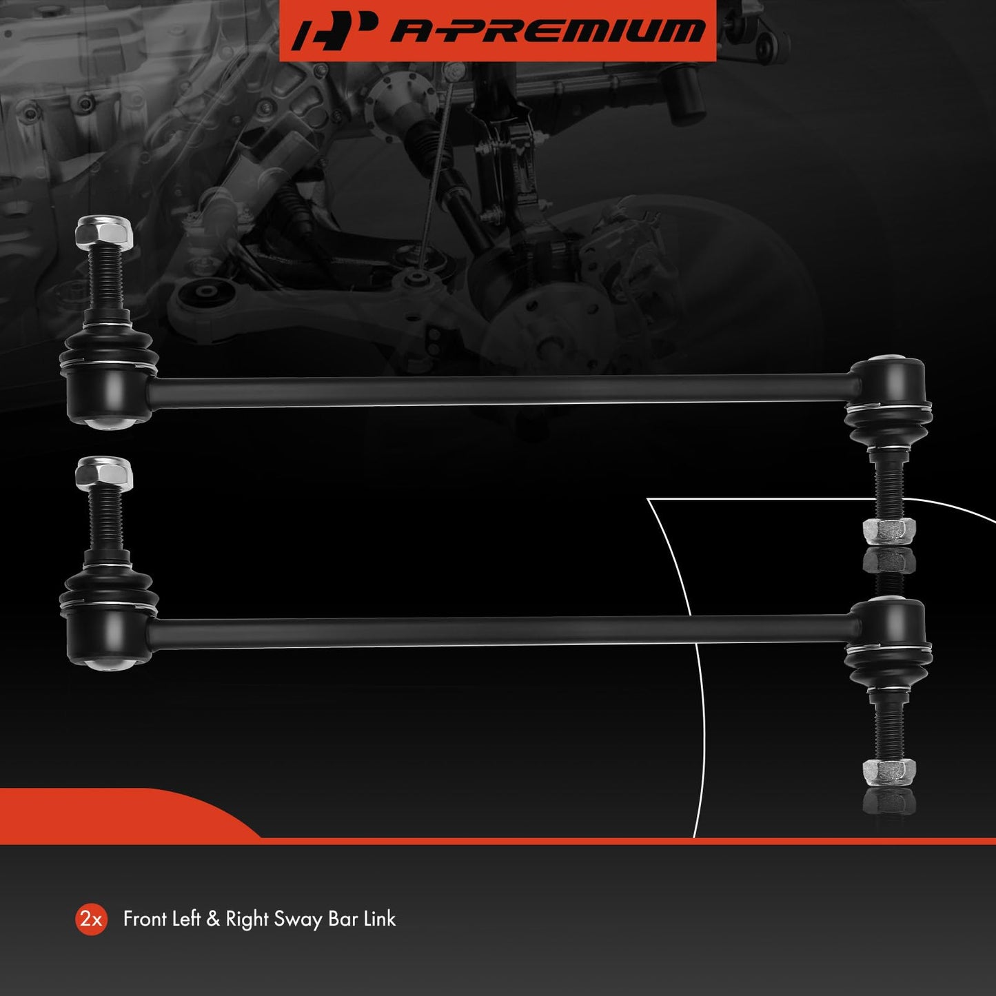 A-Premium 2Pcs Front Sway Bar Links Stabilizer Bar Links, Compatible with Chevy Malibu 04-12, Cobalt 05-10, HHR 06-11, Pontiac G5 07-10, G6 05-10, Pursuit 05-06, Saturn Aura 07-09, Ion 03-07