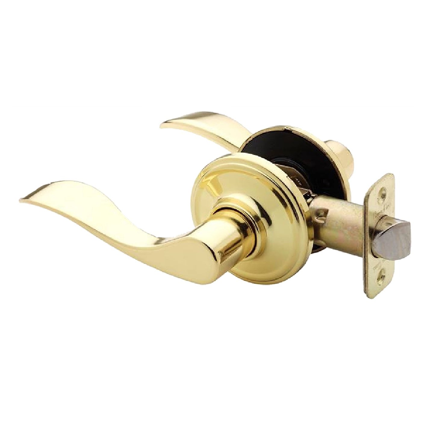 Copper Creek Hardware WL2220PB Door Lever, 3" x 5" x 6.8", Polished Brass, 1 Count (Pack of 1)