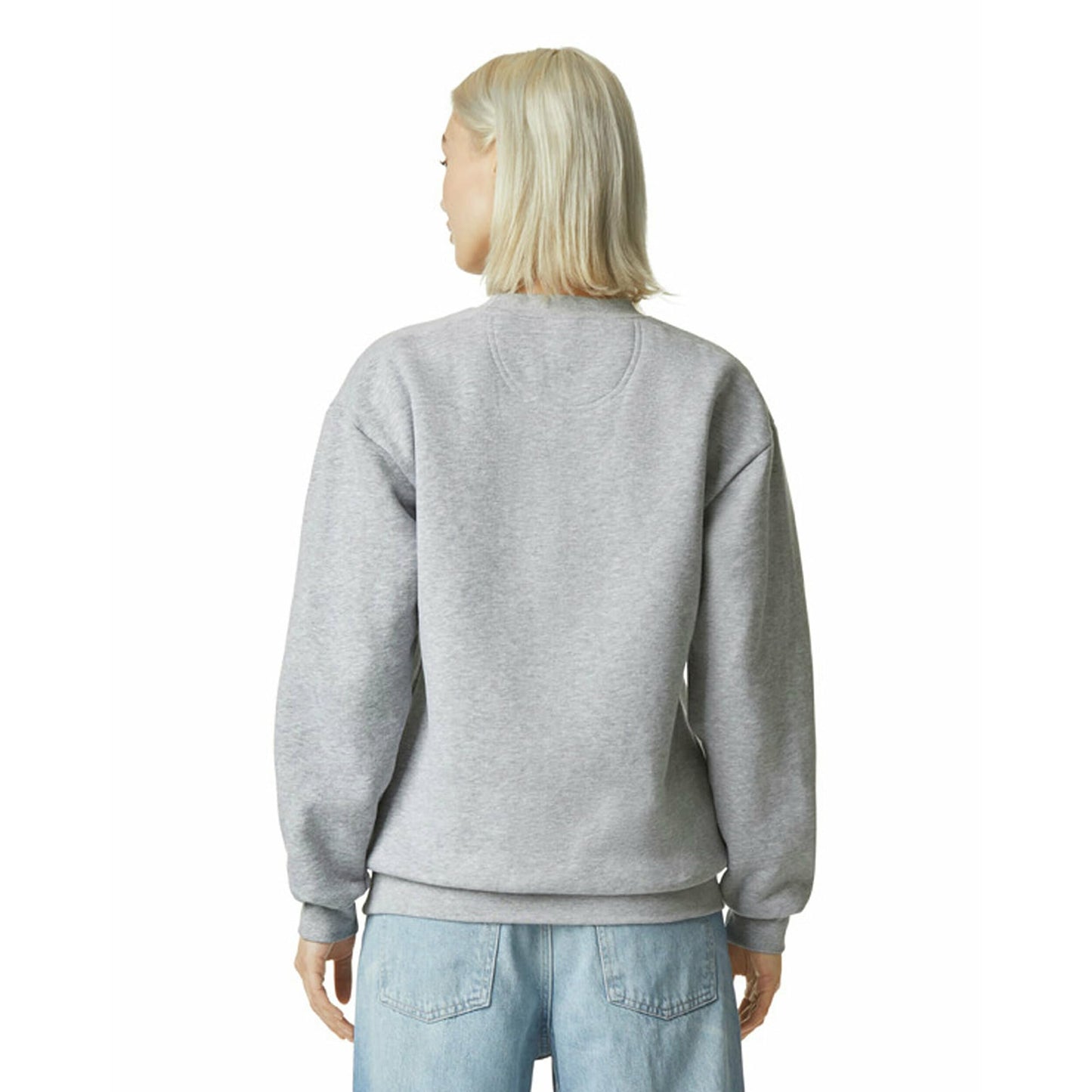 American Apparel Unisex Reflex Fleece Crewneck Sweatshirt, GRF496AA, Heather Grey, Large