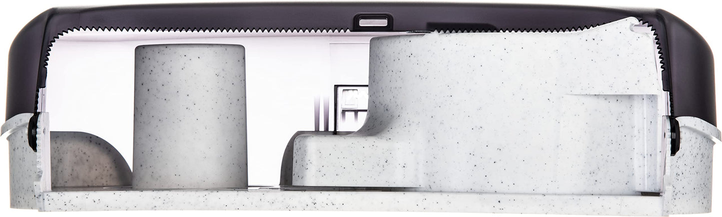 San Jamar R4000TBK Twin 9" Jumbo Tissue Dispenser, Black Pearl