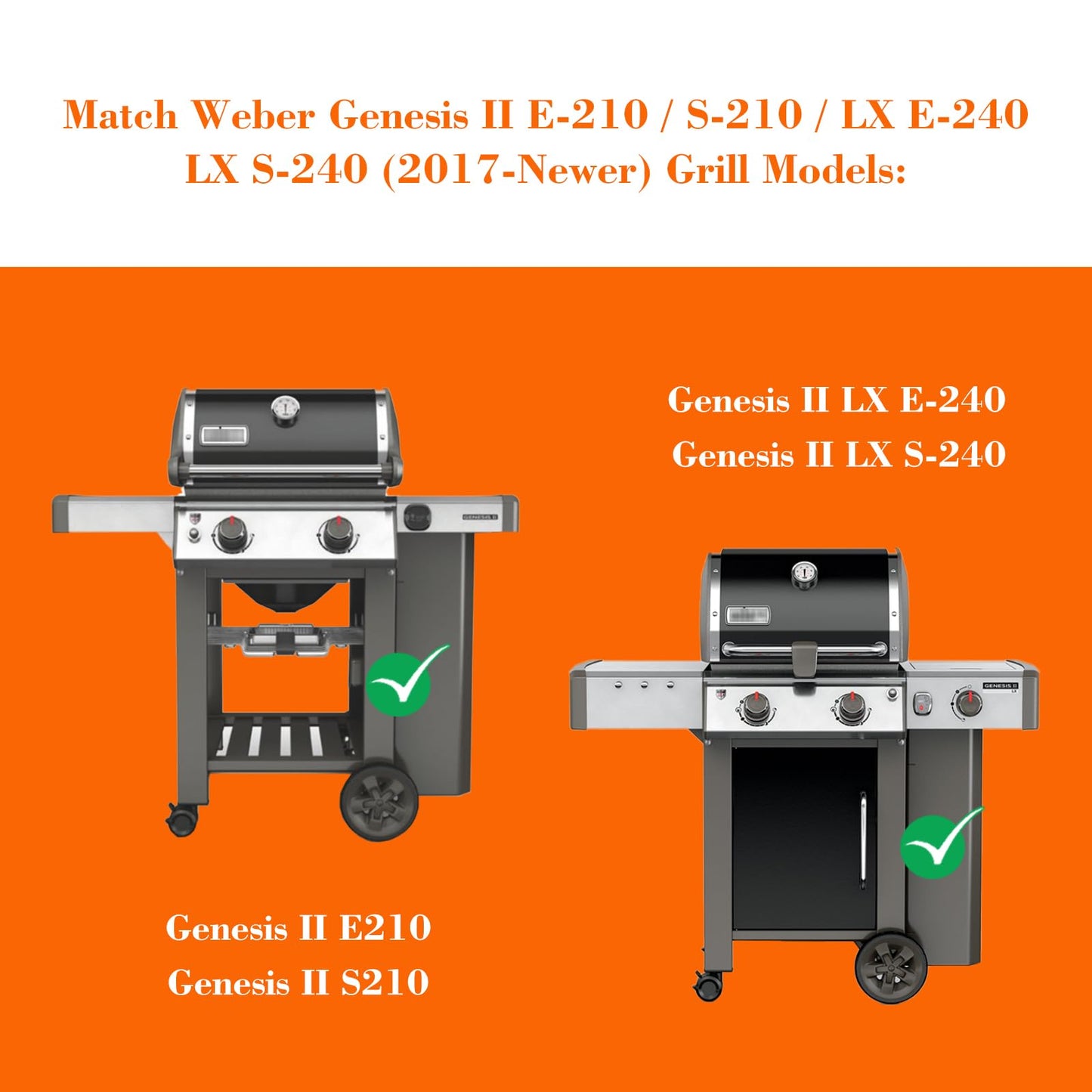 Tombili 17" 16 Ga Upgraded Parts Replacement for Weber Genesis II Flavorizer Bar, Fits Weber Genesis II 200 Series E210 S210 LX E240 LX S240 Grill Parts. for Weber Genesis Accessories.