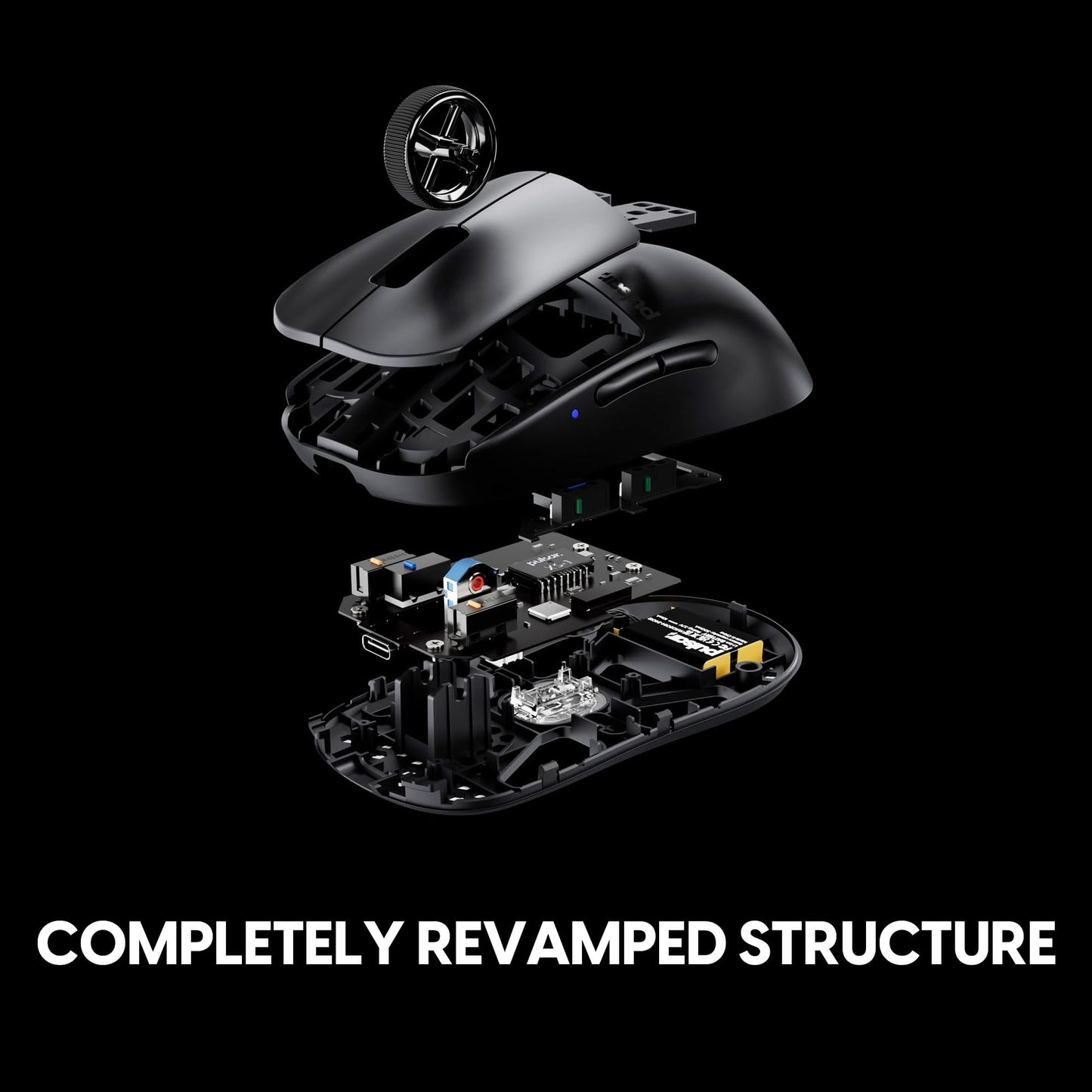 Pulsar Gaming Gears X2 v3 Wireless Gaming Mouse, Lightweight 52g, XS-1 Flagship Sensor 32K DPI, Optical Switch, 8K Polling Ready, Black