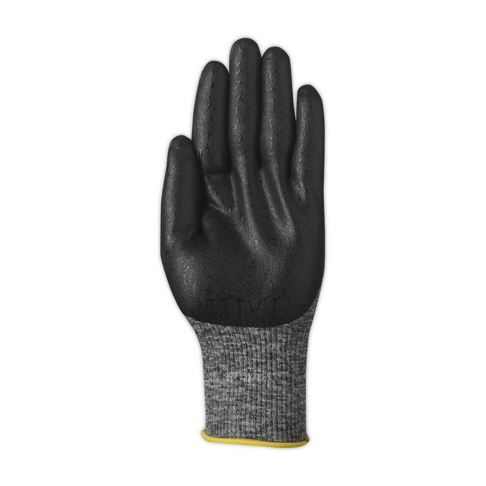 Ansell 103384 HyFlex 11-801 Grey and Black Nitrile Coated Machine Knit Gloves, 0.42" Height, 9.5" Length, 5" Wide, Size 9, Gray (Pack of 12)